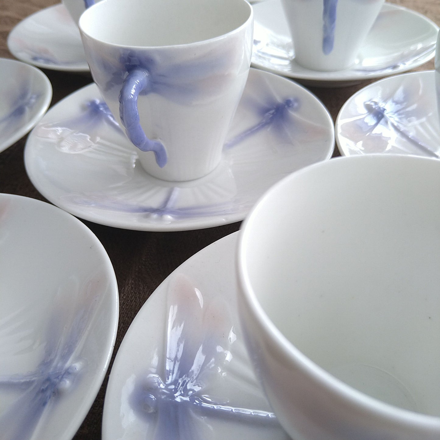 RörstrandロールストランドAlfWallanderデザイン、アールヌーヴォーのトンボのカップソーサー/Art Nouveau,Dragonfly,Cup and Saucer
