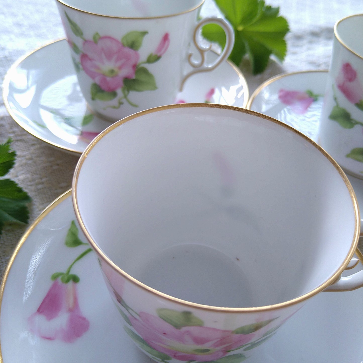 RoyalCopenhagen1800年代後半の朝顔のデミタスカップソーサー/Demitasse