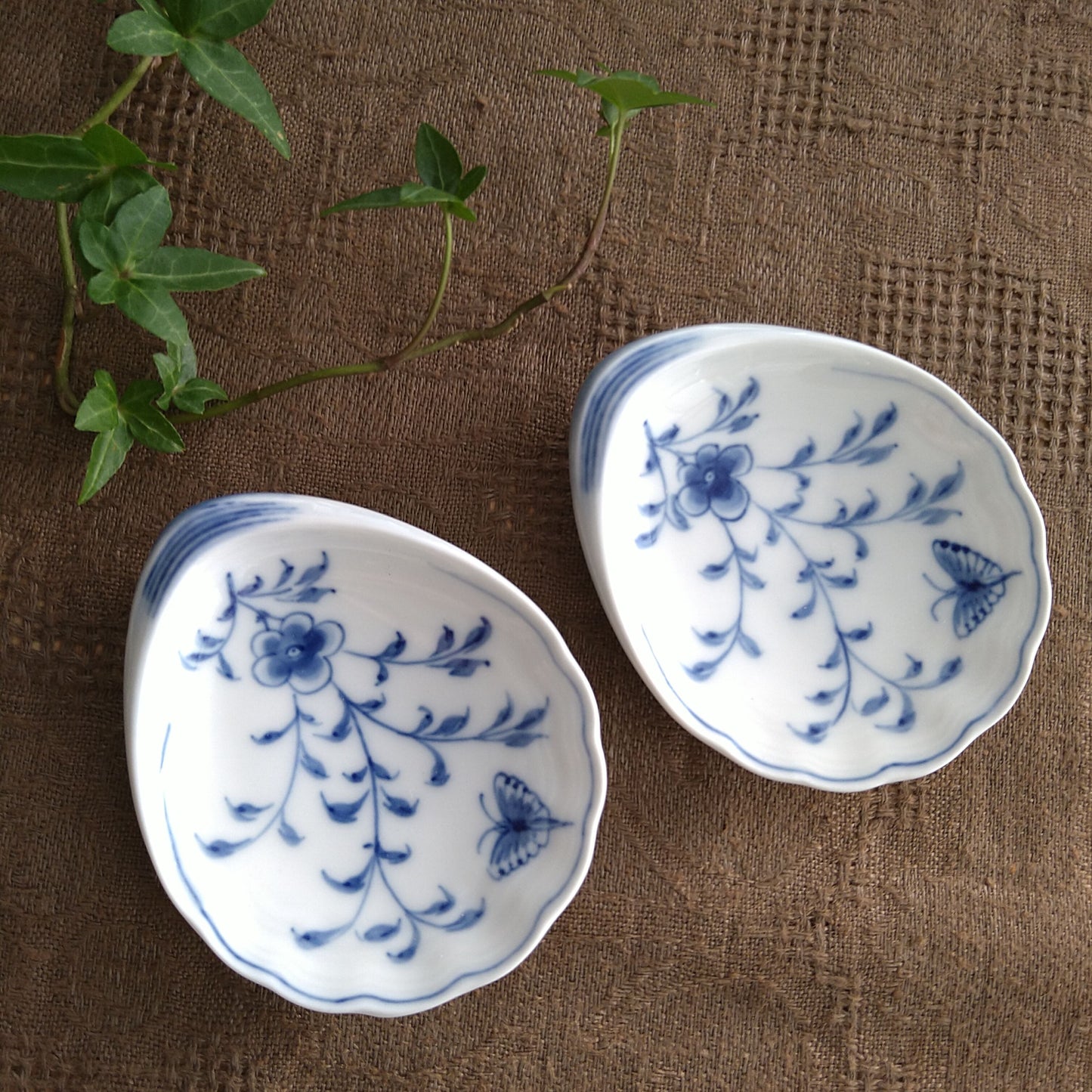 Bing＆Grondahl ビングオーグレンダールのサマーバタフライ貝皿2枚セット/Shell form plates 2set