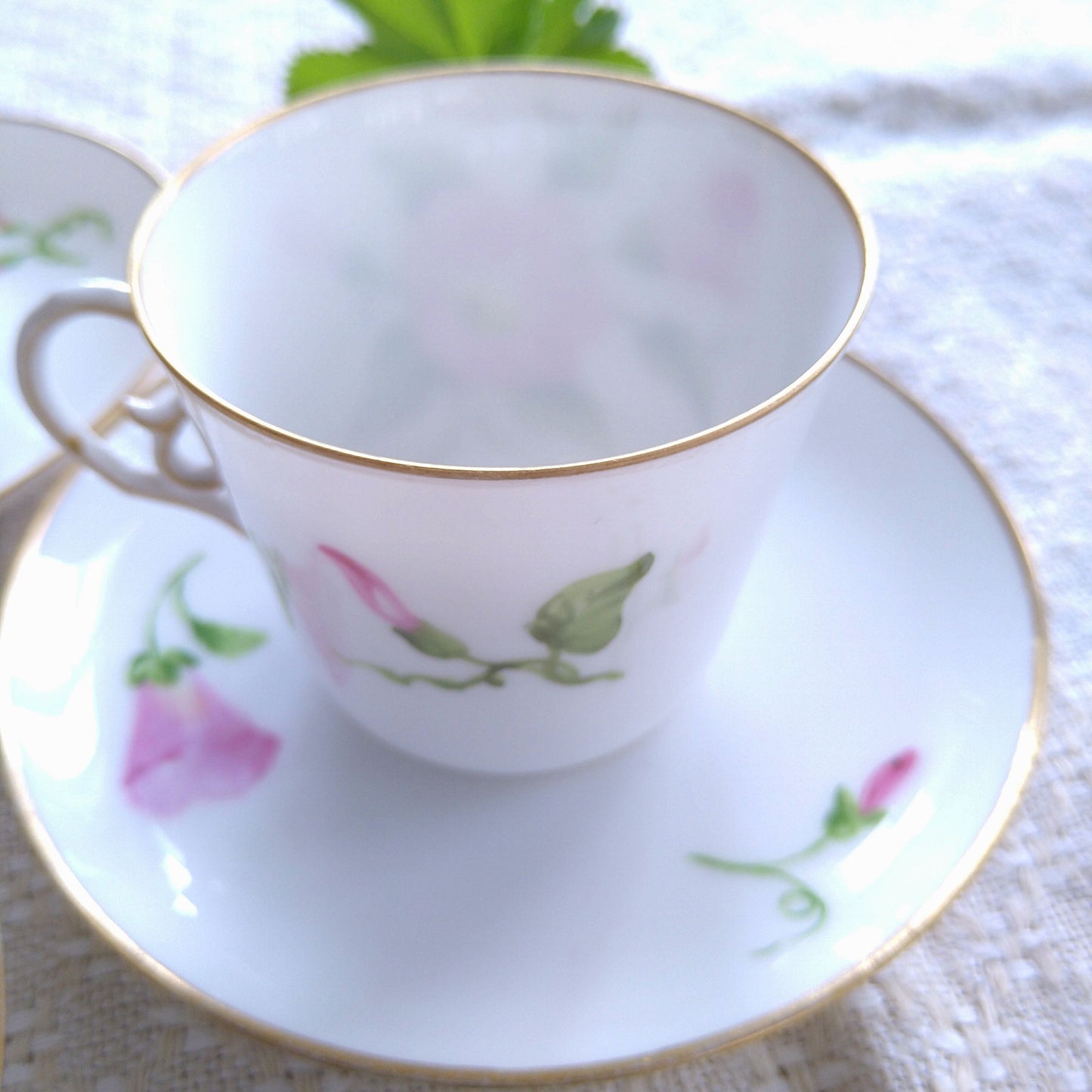 RoyalCopenhagen1800年代後半の朝顔のデミタスカップソーサー/Demitasse
