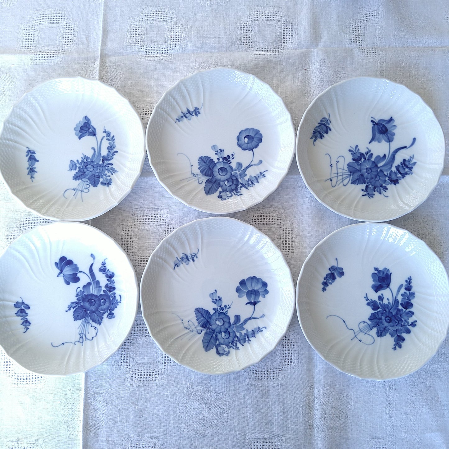 RoyalCopenhagenブルーフラワーカーブのフラットプレート直径約19㎝D/BlueFlowerCurvePlate19cm