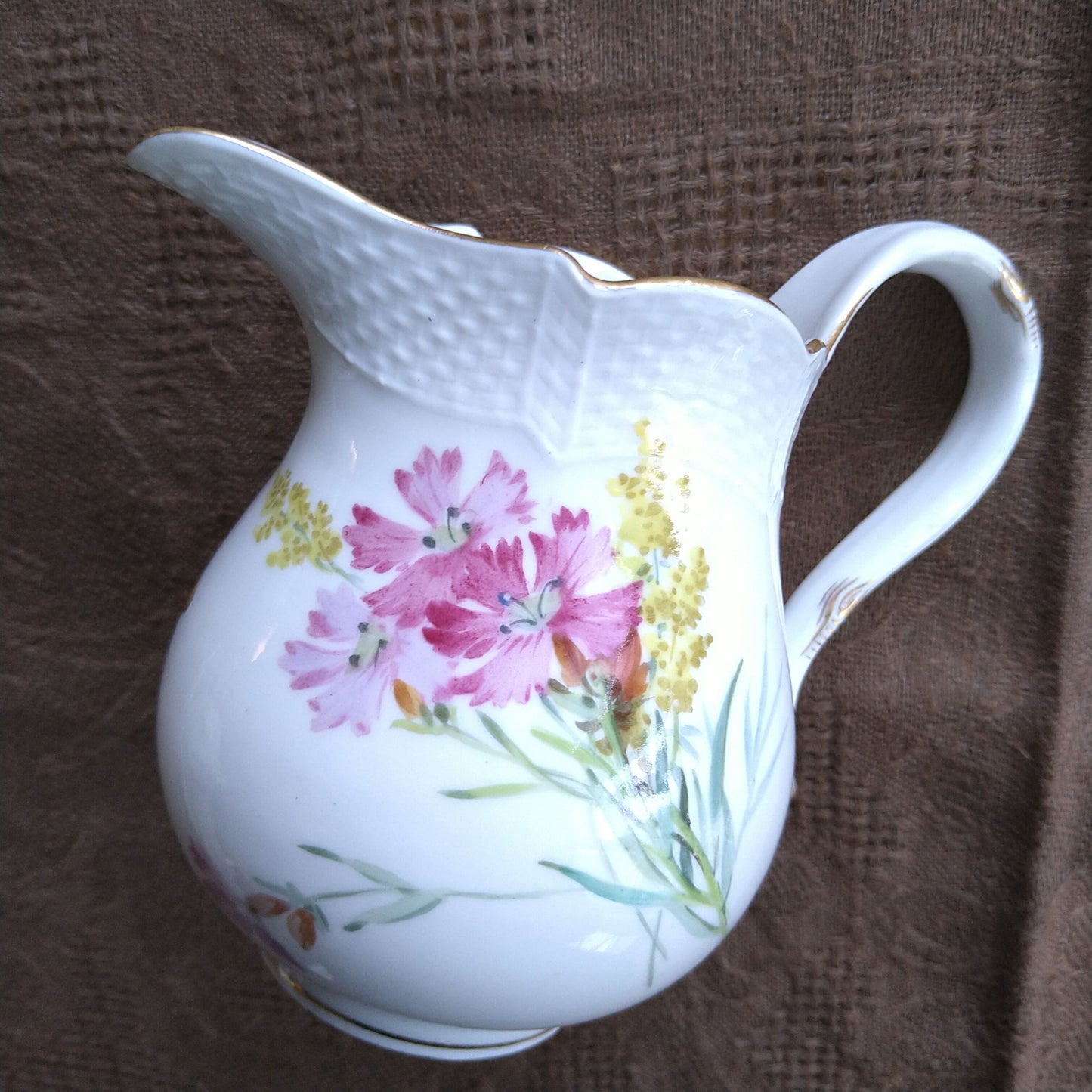 1924年以前マイセン自然主義様式絵付けのミルクピッチャー/Milk Jug