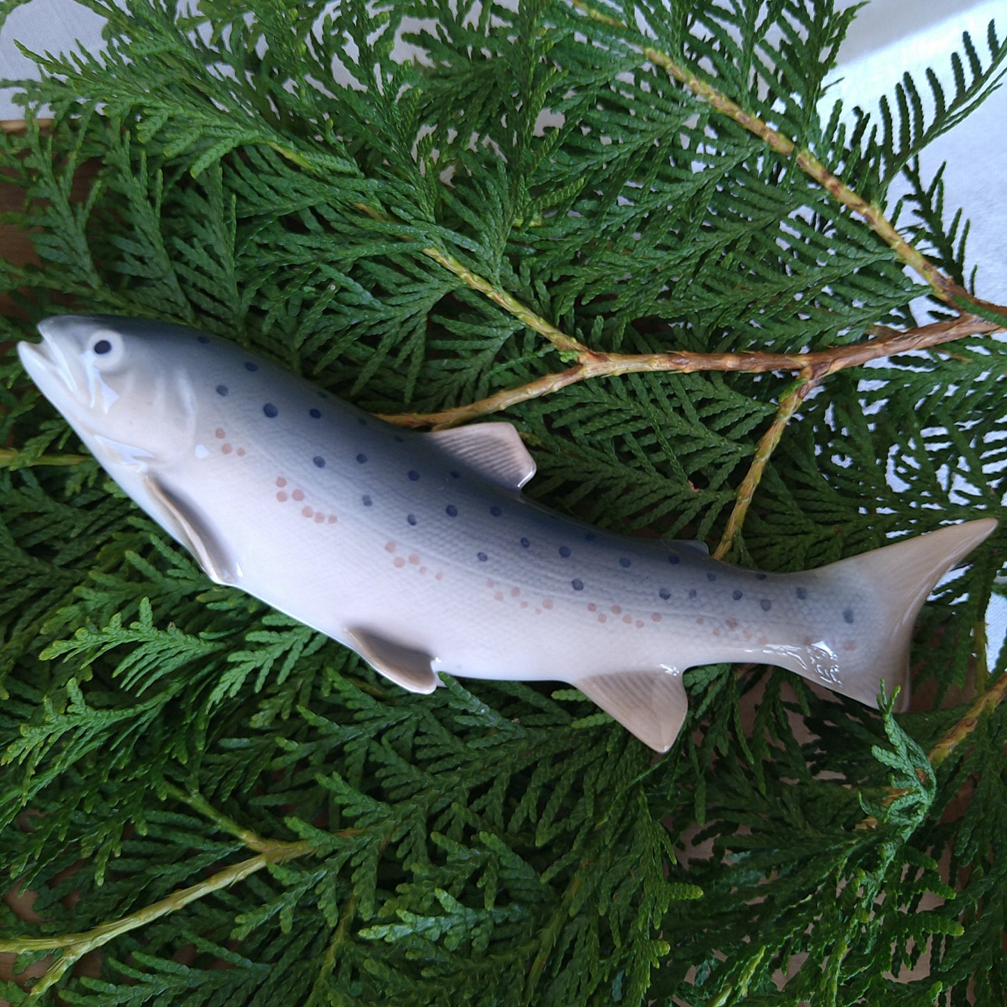 Royal Copenhagen Rainbow Trout Figurine, approx. 20.5cm L, approx. 7cm H