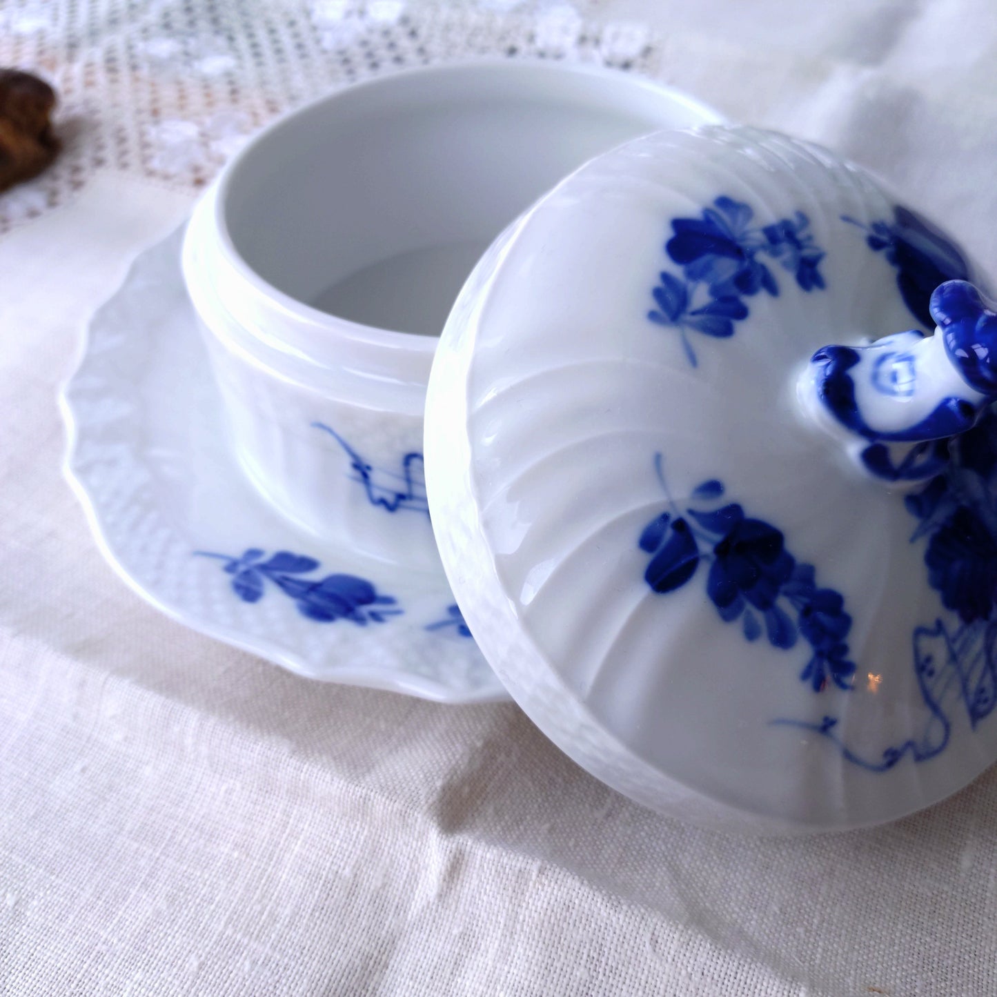 1967/1968年RoyalCopenhagenブルーフラワーカーブのバターケース/バターディッシュ直径約17.5㎝D/Butter dish
