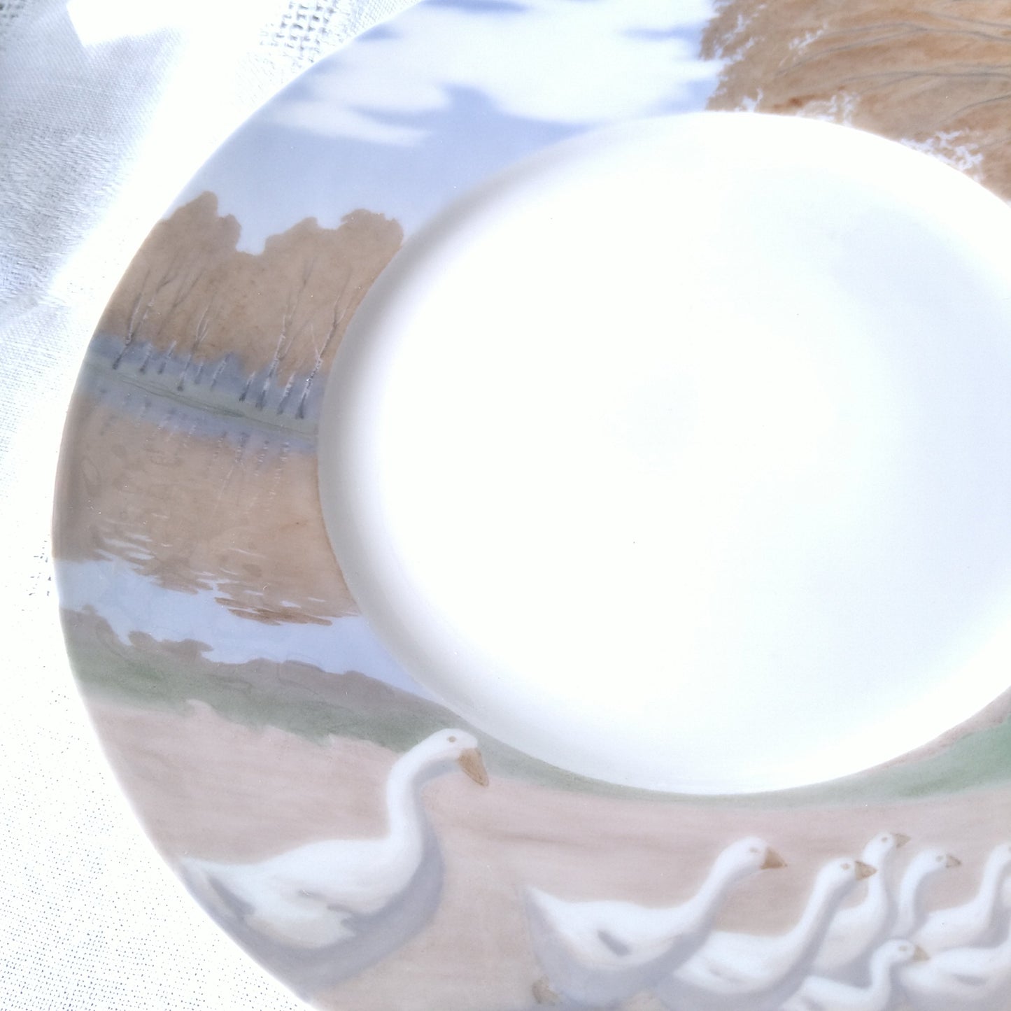 1889～1922年RoyalCopenhagenロイヤルコペンハーゲンアールヌーボーのランチ/デザートプレート直径約22.2㎝D
