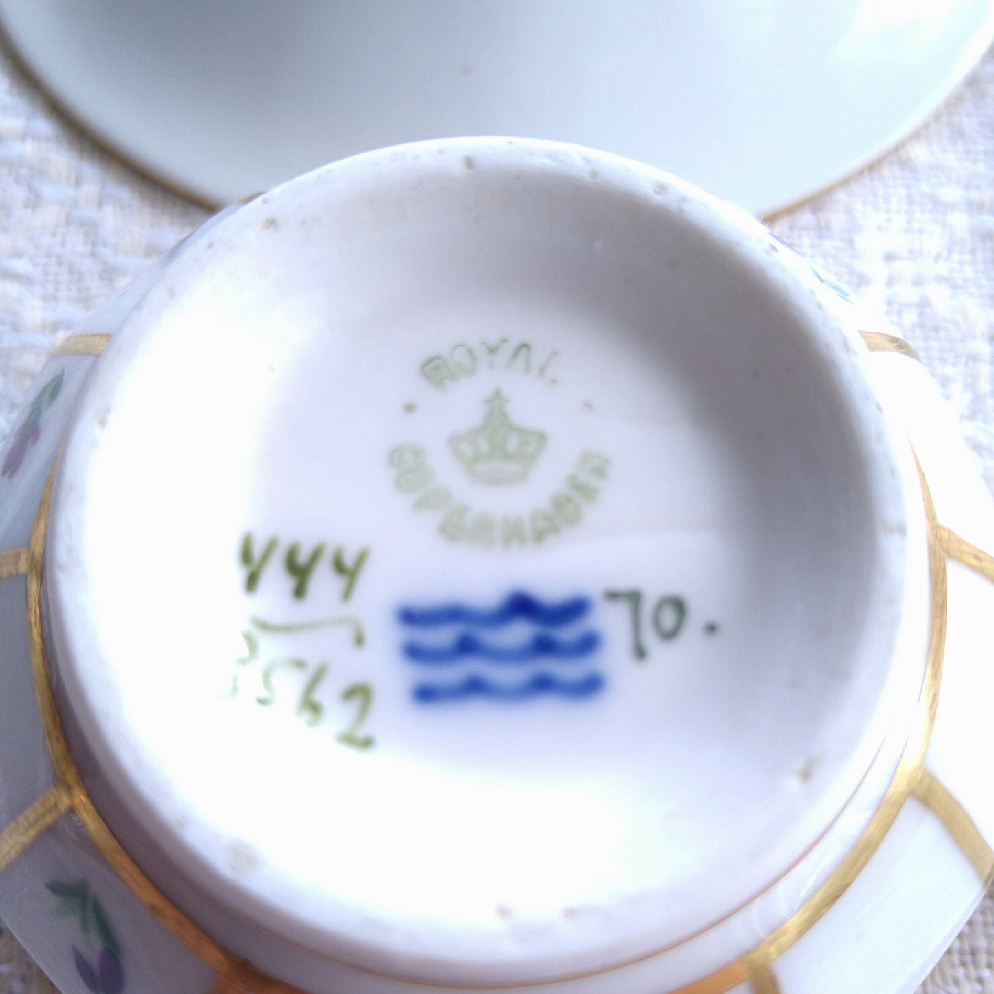 1889～1922年のヘンリエッテの小さなカップソーサー高さ約5㎝H口径約7.5㎝Φソーサー直径約12.5㎝/Henriette Cup and Saucer