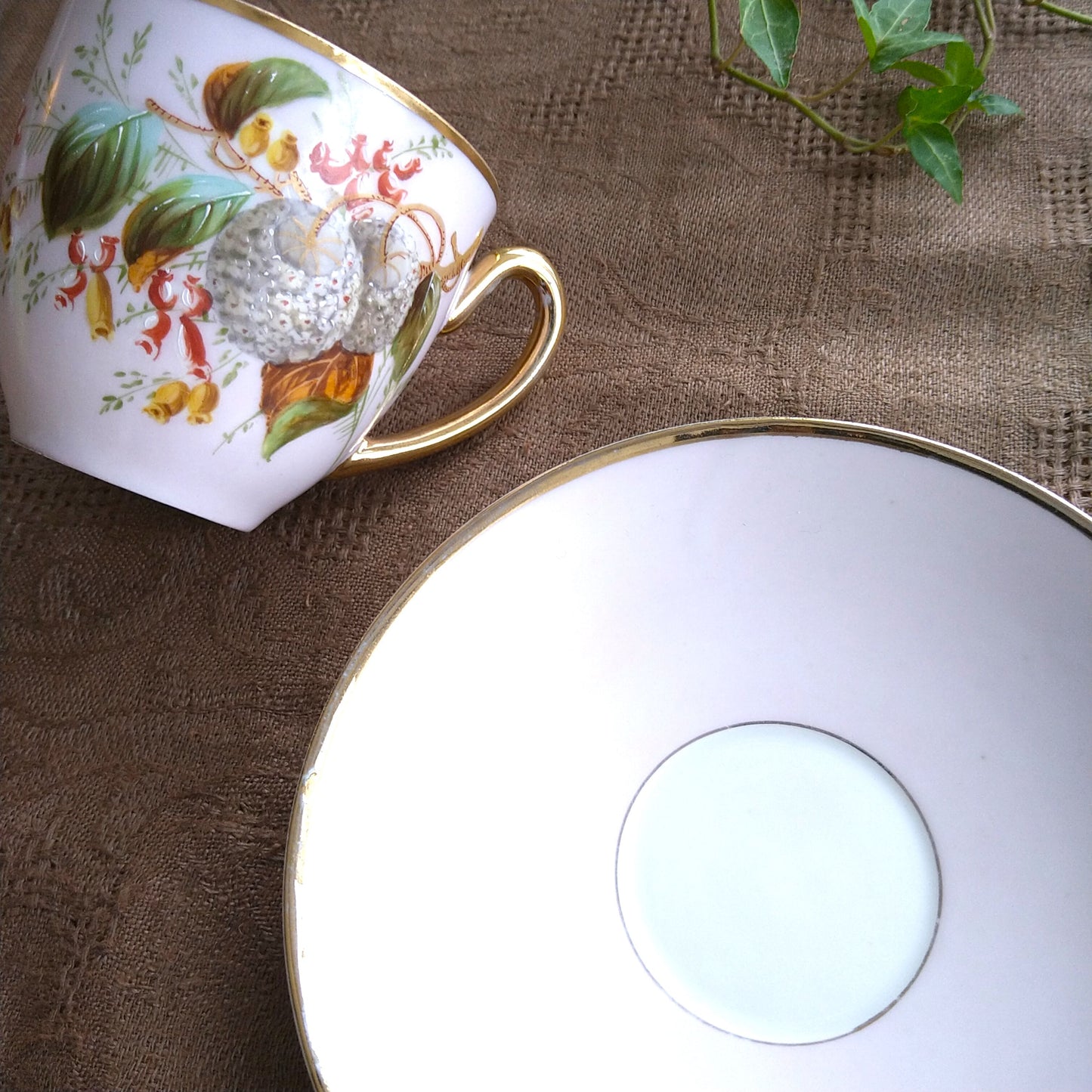 1853～1894年!Bing＆Grondahlビングオーグレンダールのアンティークのピンクのカップソーサー/AntiqueCupSaucer
