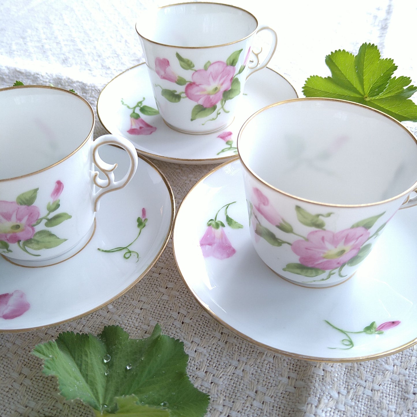 RoyalCopenhagen1800年代後半の朝顔のデミタスカップソーサー/Demitasse