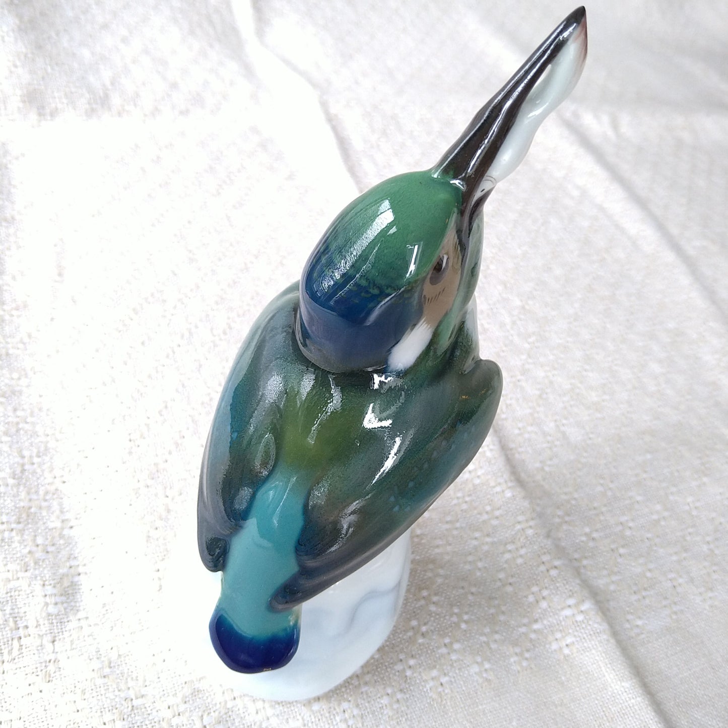 KPMベルリンの魚をくわえたカワセミ高さ約19㎝H/KPM Kingfisher with a fish