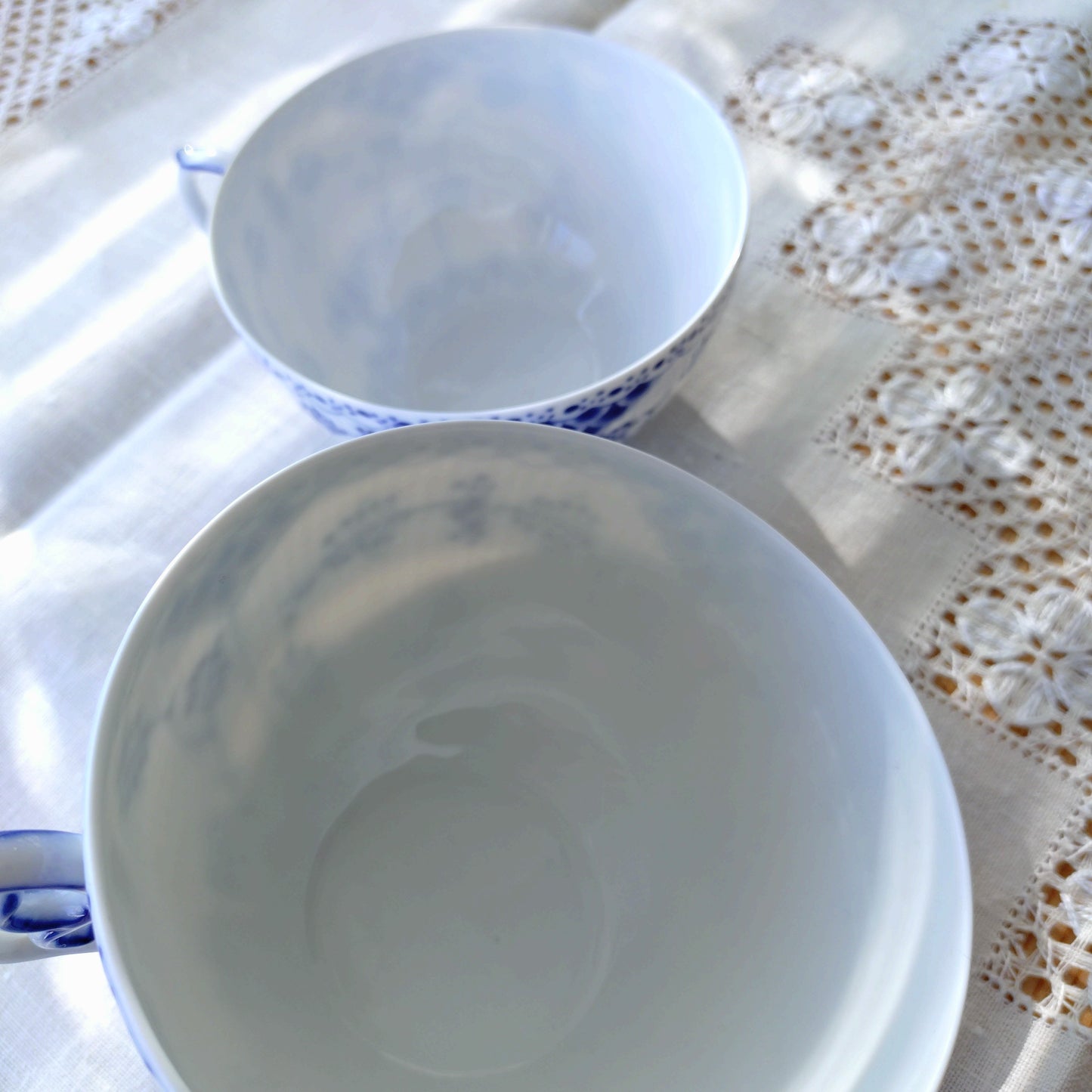 1950～1970年代RoyalCopenhagenフルレースのモーニングカップソーサー大きいです/Full Lace, Morning cup and saucer