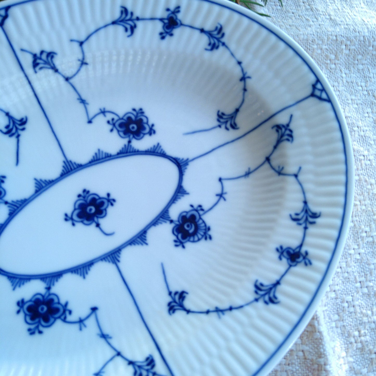 1957年RoyalCopenhagenブルーフルーテッドプレインの小さめ楕円皿25㎝×19.5㎝/BlueFlutedPlainOvalPlate