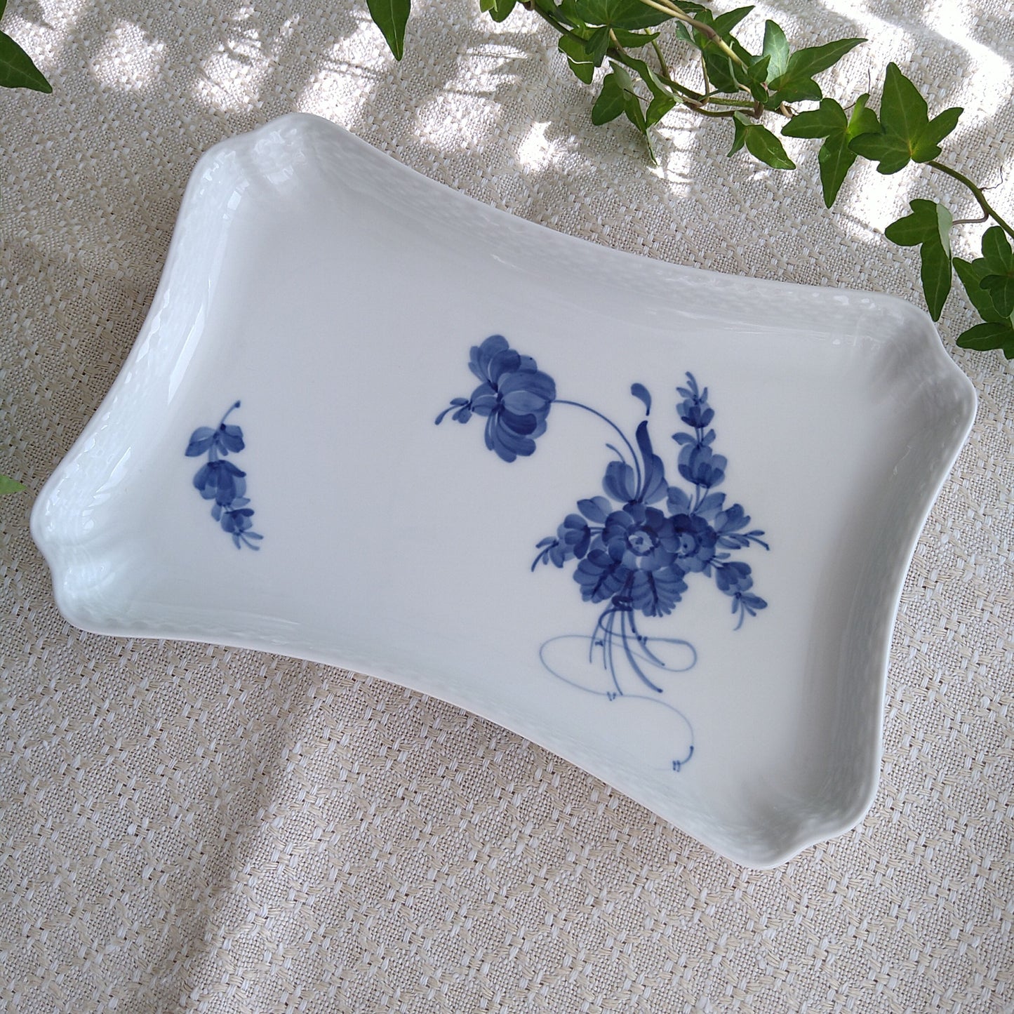 1964～1974年のRoyalCopenhagenブルーフラワーカーブ角トレイ24×17㎝/BlueFlowerSquareTray