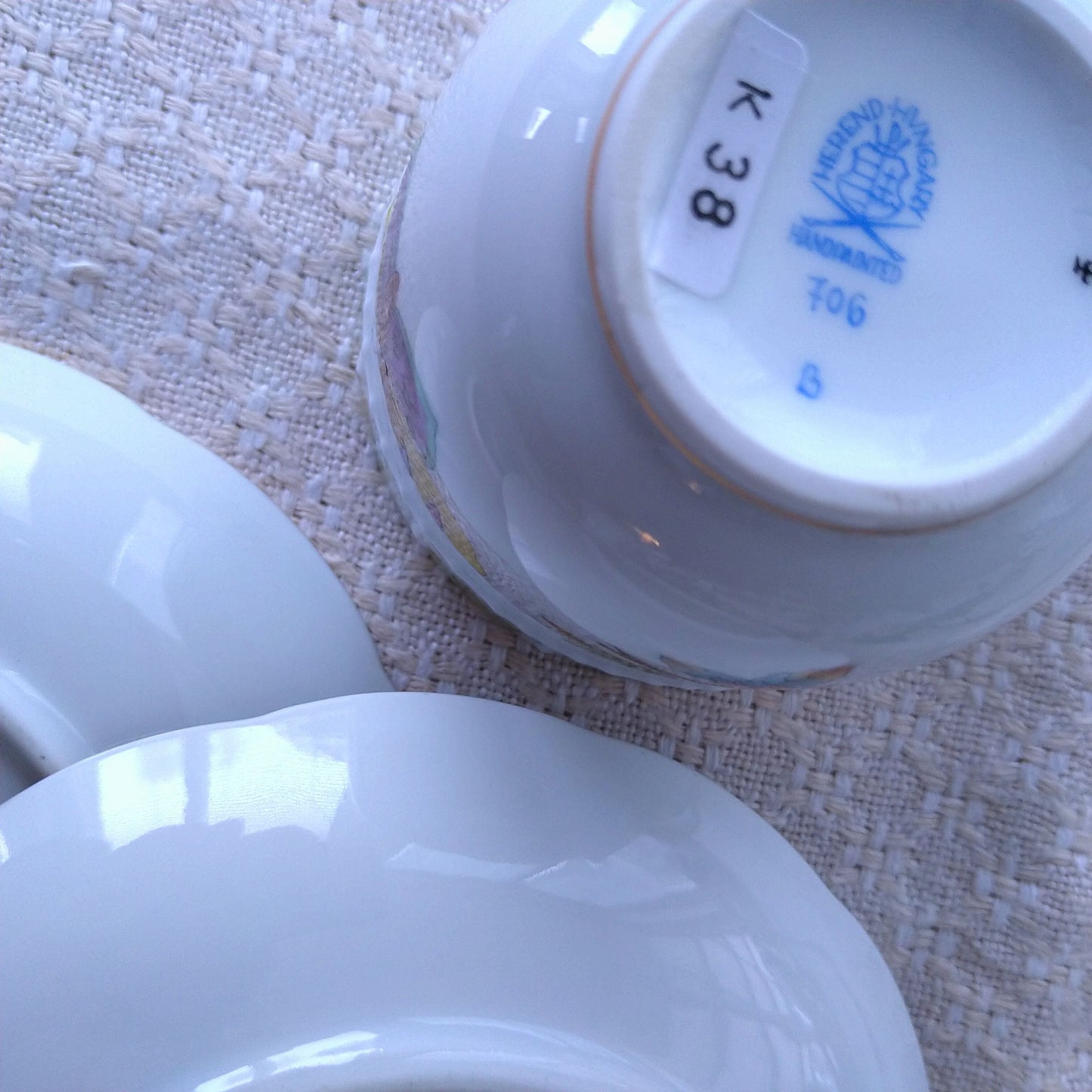 Herendヴィクトリアのコーヒーカップソーサー取っ手が丸くカーブしたタイプ/VictoriaCoffeeCupSaucer