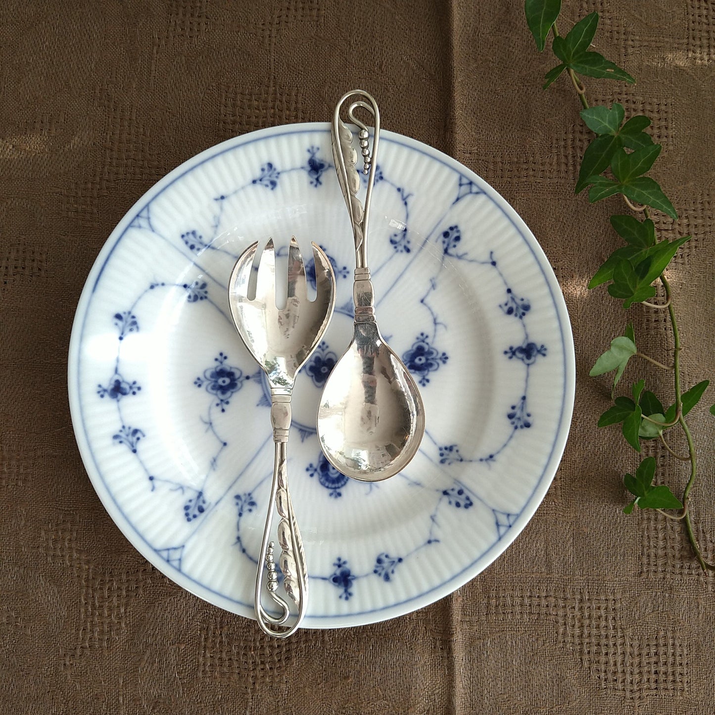 GeorgJensenオーナメンタルNo42スプーンフォークセット/Ornamental No42 Spoon and Fork set