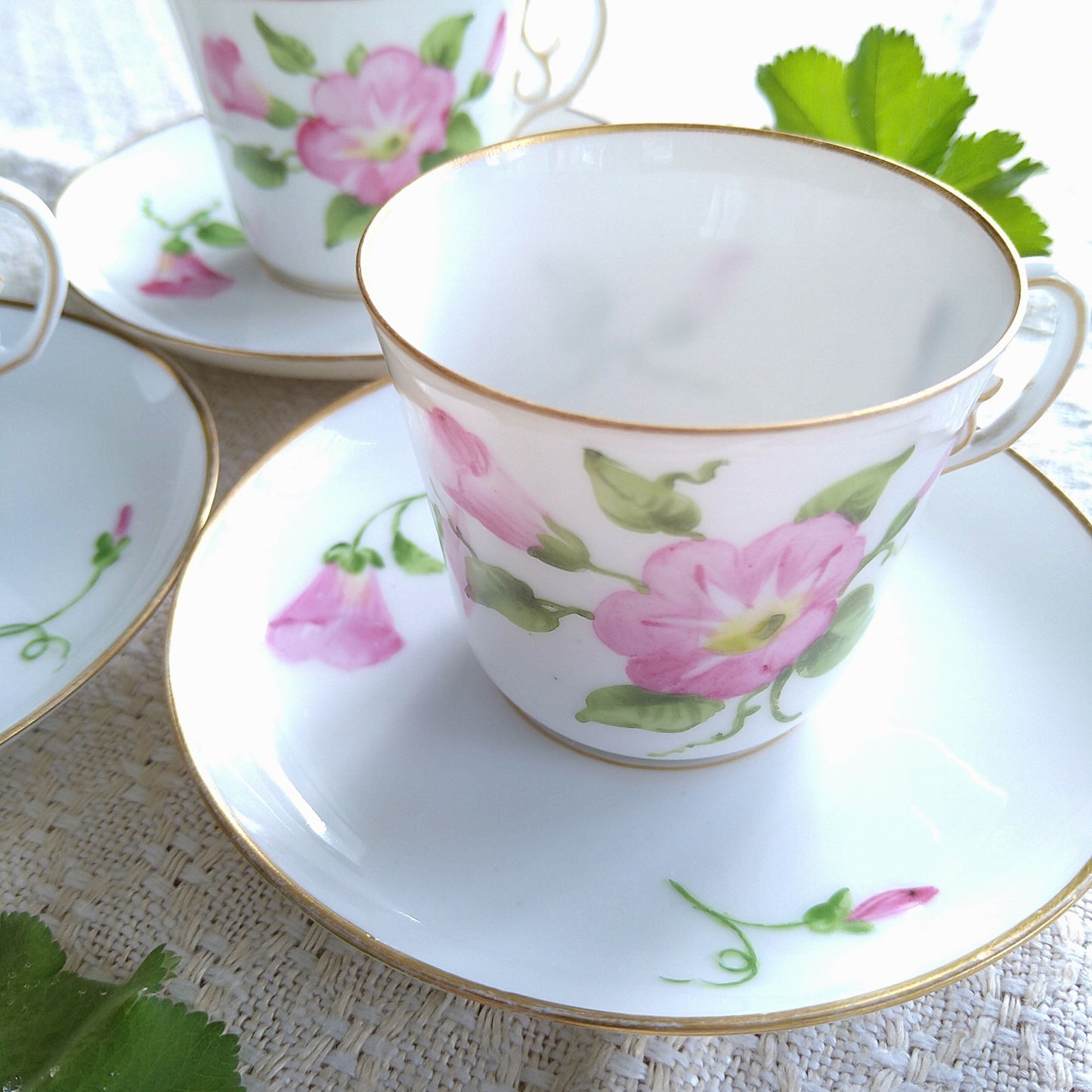 RoyalCopenhagen1800年代後半の朝顔のデミタスカップソーサー/Demitasse