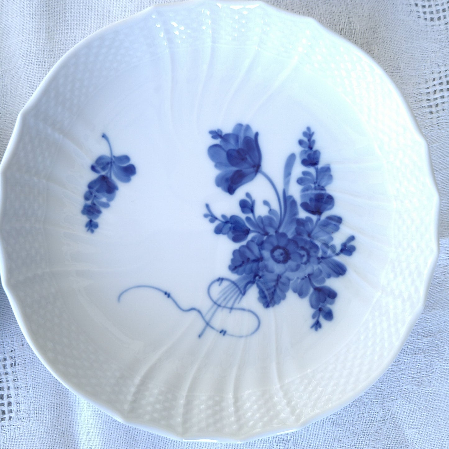 RoyalCopenhagenブルーフラワーカーブのフラットプレート直径約19㎝D/BlueFlowerCurvePlate19cm