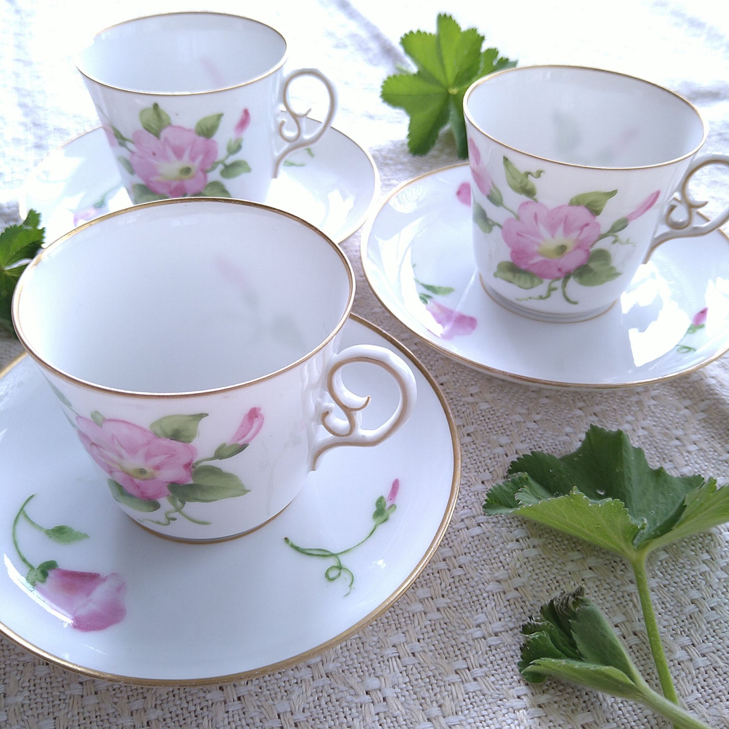 RoyalCopenhagen1800年代後半の朝顔のデミタスカップソーサー/Demitasse
