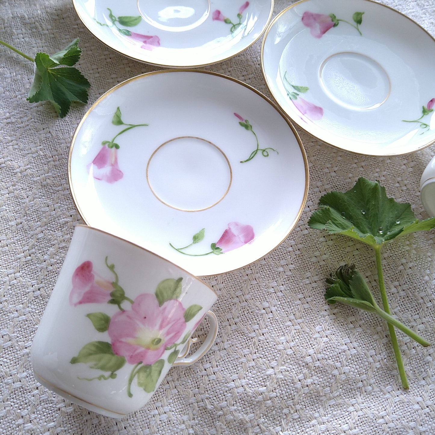 RoyalCopenhagen1800年代後半の朝顔のデミタスカップソーサー/Demitasse