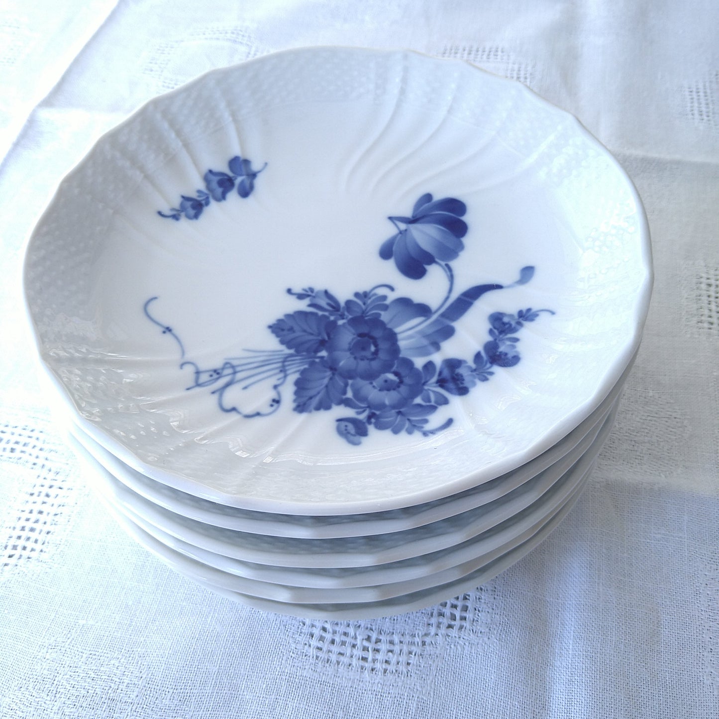 RoyalCopenhagenブルーフラワーカーブのフラットプレート直径約19㎝D/BlueFlowerCurvePlate19cm