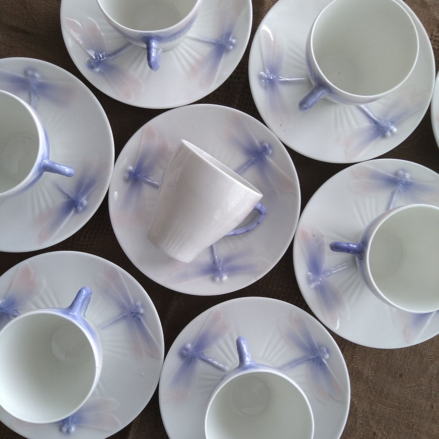 RörstrandロールストランドAlfWallanderデザイン、アールヌーヴォーのトンボのカップソーサー/Art Nouveau,Dragonfly,Cup and Saucer