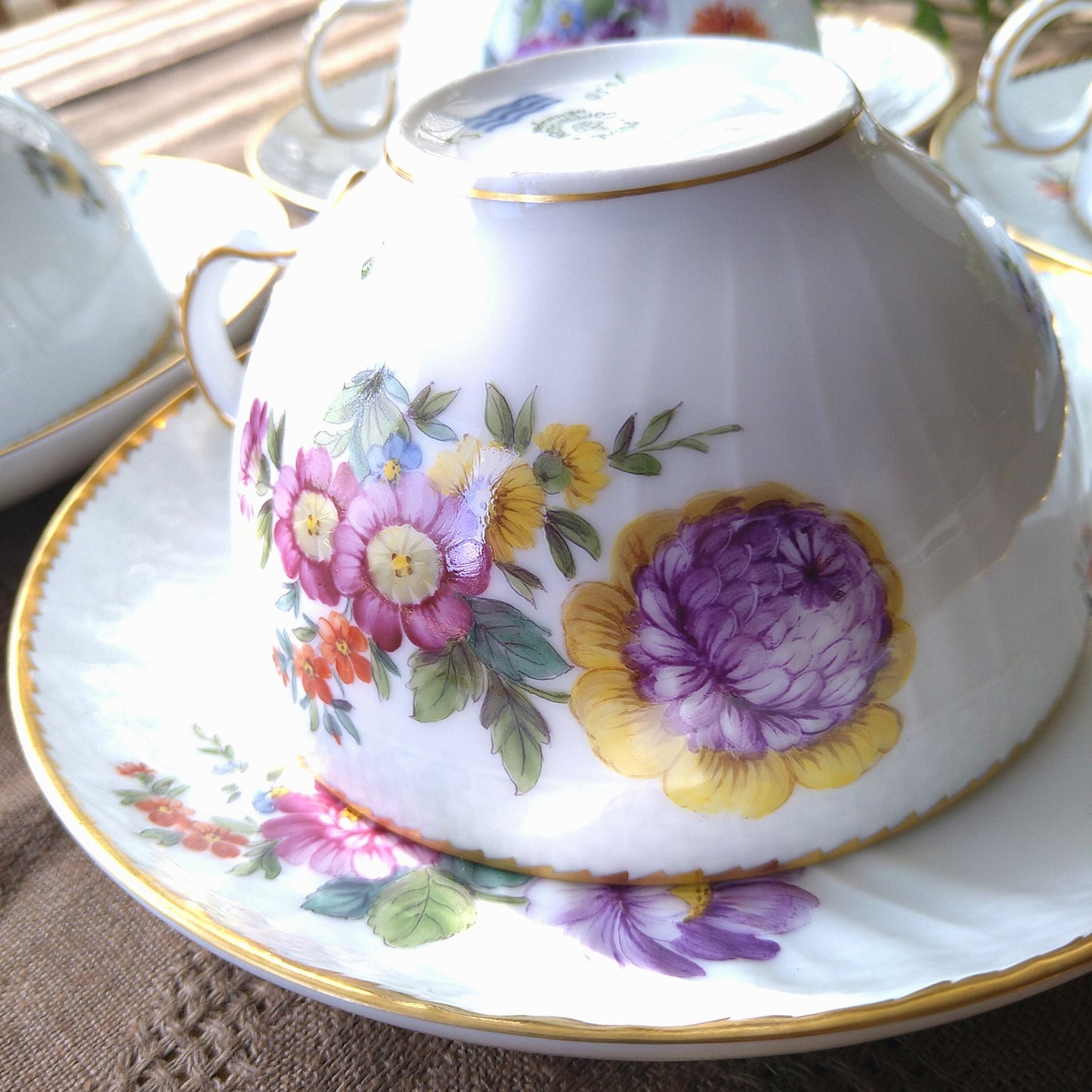 1930年代～1960年代のRoyalCopenhagenサクソンフラワーのモーニングカップソーサー/SaxonFlowerMorningCupSaucer