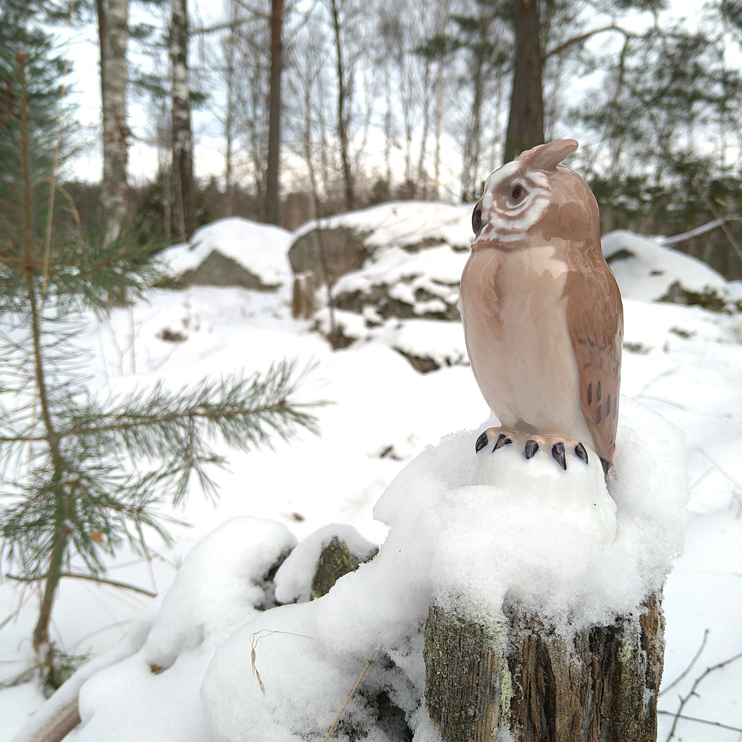 1970～1983年のBing＆Grondahlのフクロウは高さ約11㎝H/BG Figurin Owl