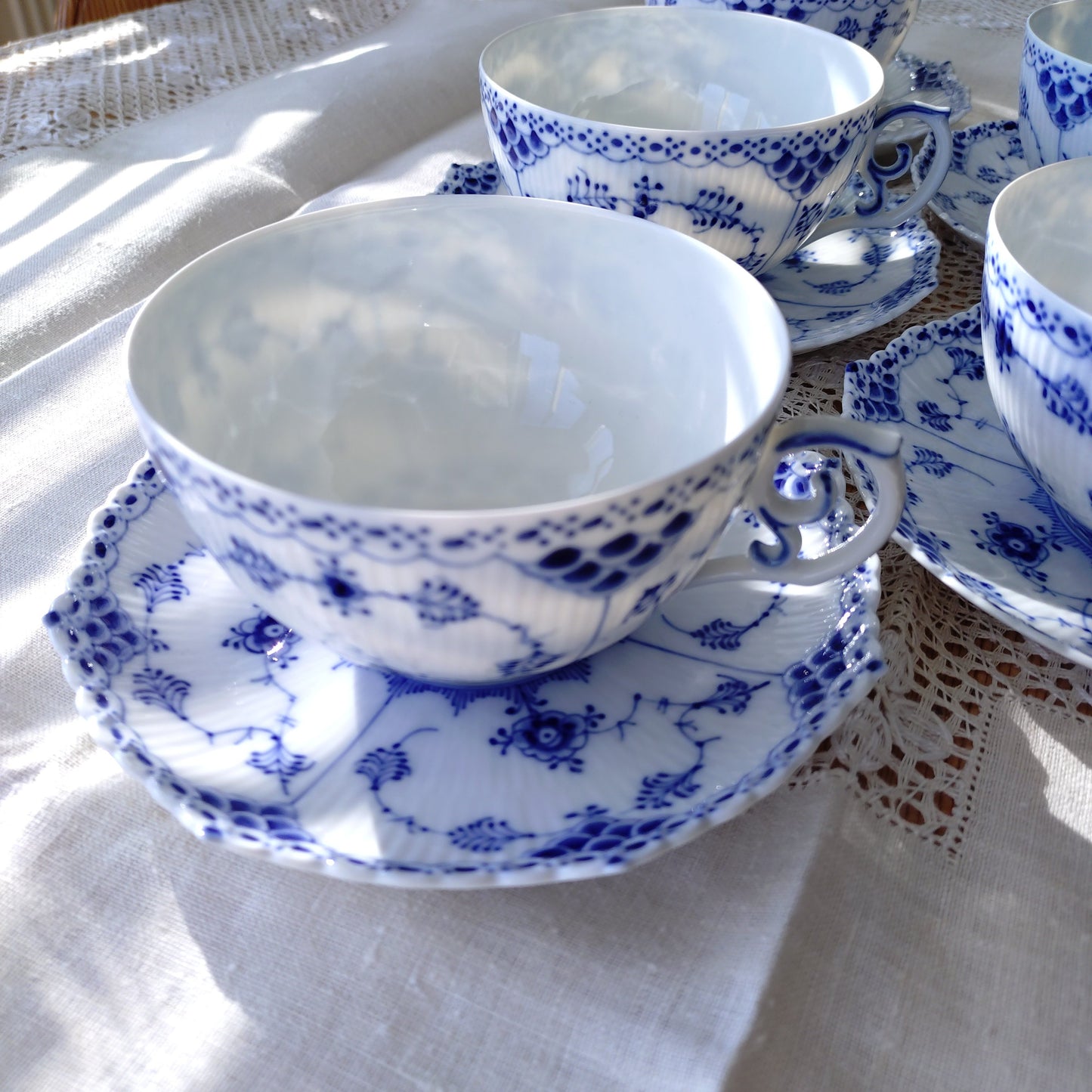 1950～1970年代RoyalCopenhagenフルレースのモーニングカップソーサー大きいです/Full Lace, Morning cup and saucer
