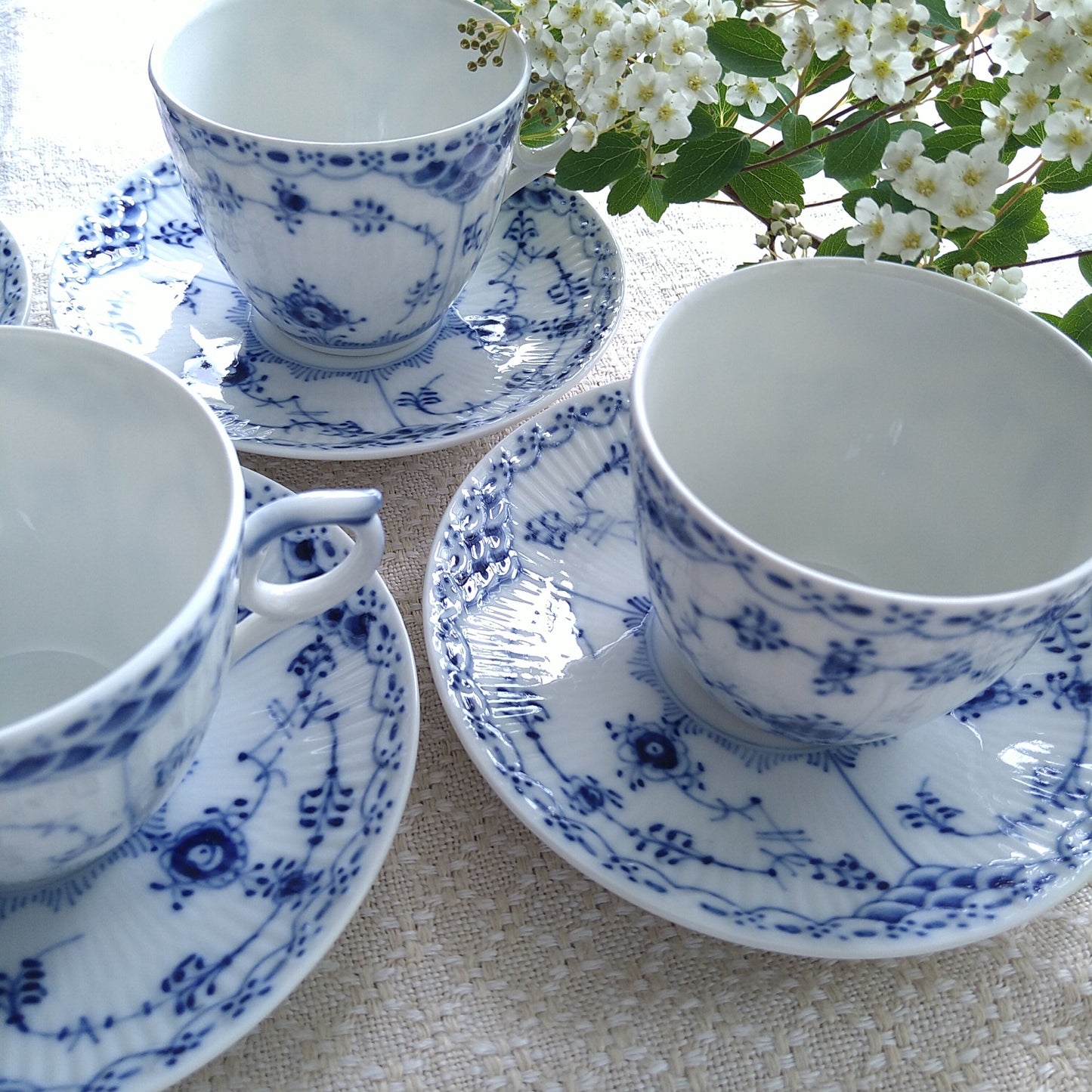 1960～1970年代のハーフレース型番756容量約190mlコーヒーカップソーサー/HalfLaceCupSaucer