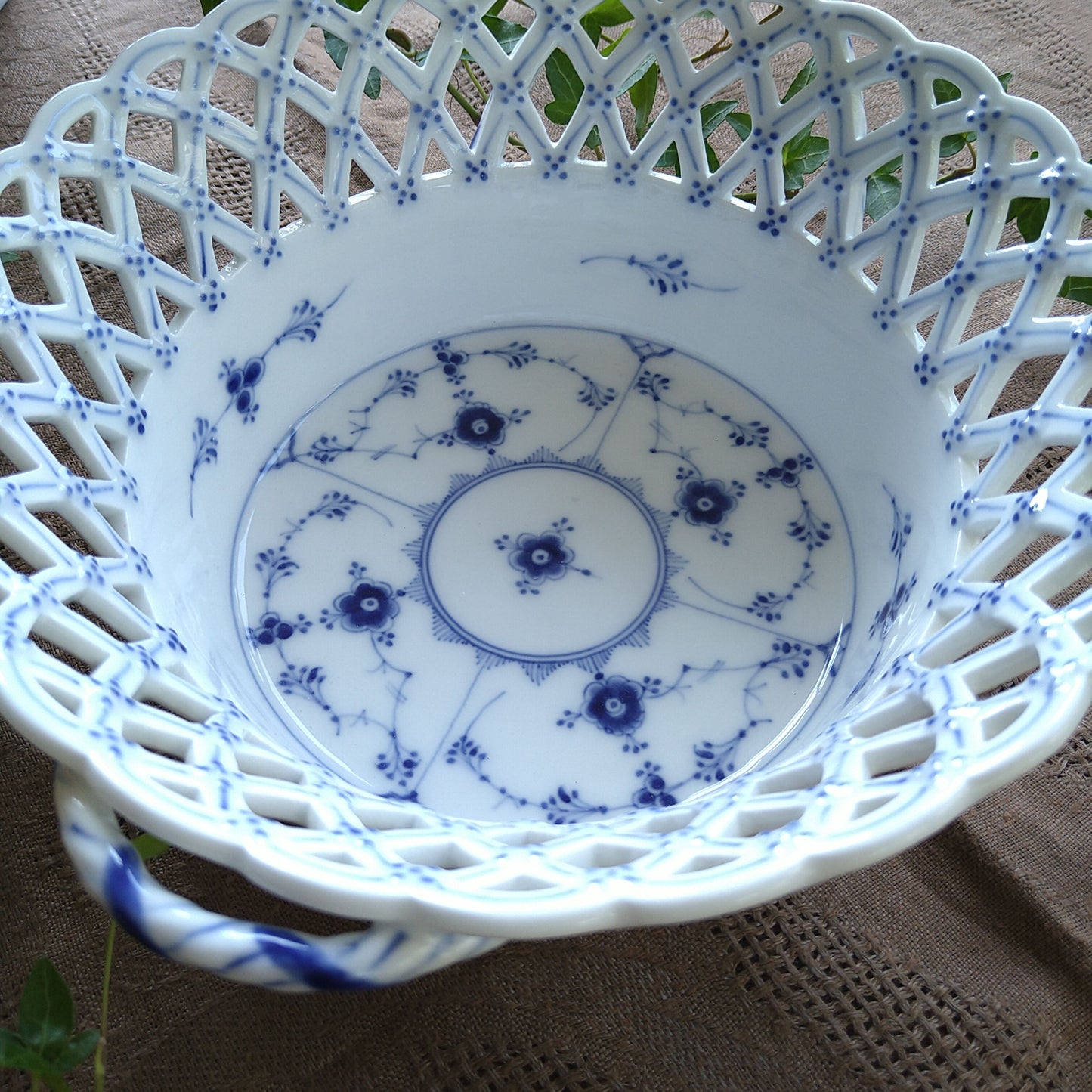 1894～1900年RoyalCopenhagenブルーフルーテッドオープンワークのバスケット/Openwork Baskets