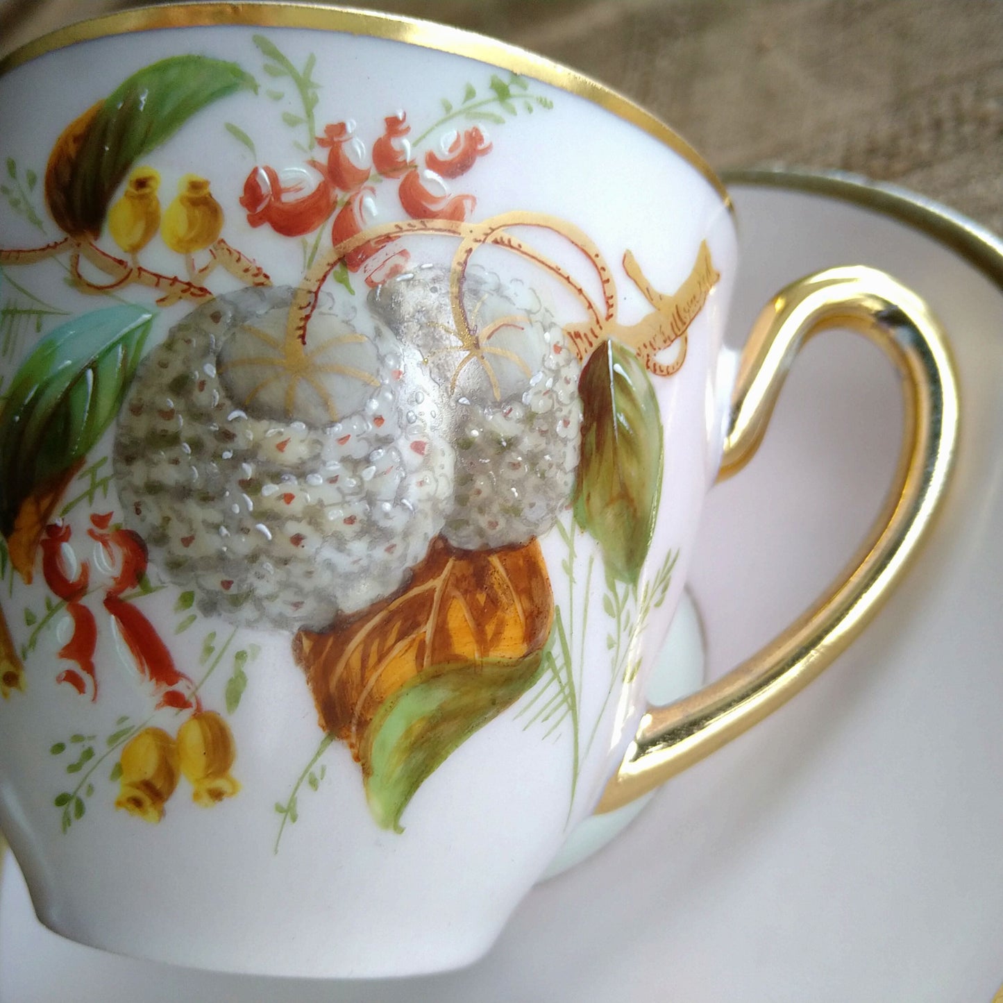 1853～1894年!Bing＆Grondahlビングオーグレンダールのアンティークのピンクのカップソーサー/AntiqueCupSaucer