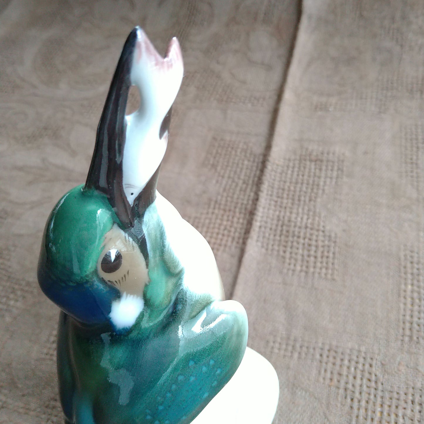 KPMベルリンの魚をくわえたカワセミ高さ約19㎝H/KPM Kingfisher with a fish