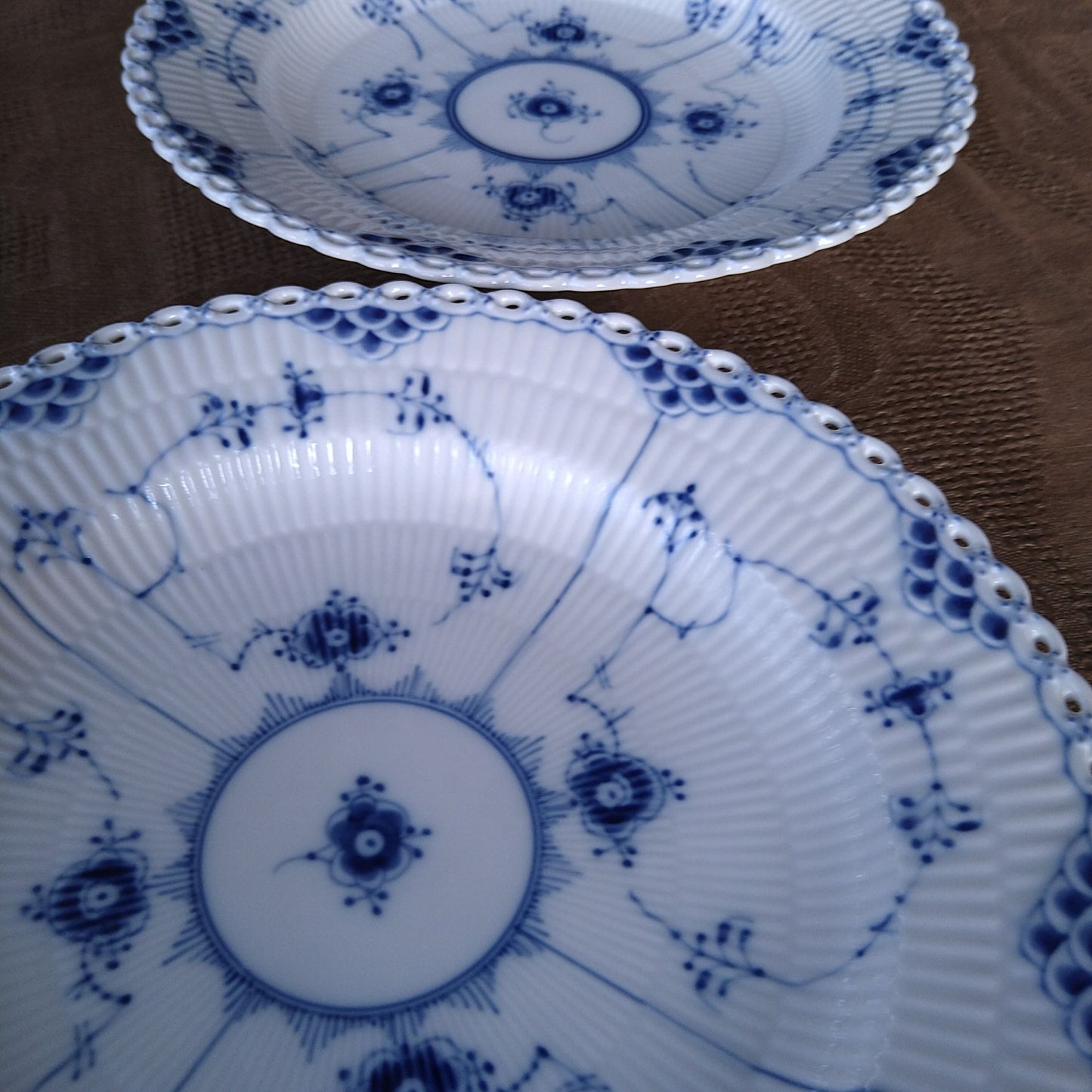 1980～1984年のRoyalCopenhagenブルーフルーテッドフルレースの25㎝Dのプレート/BlueFlutedFullLace25cmDPlate