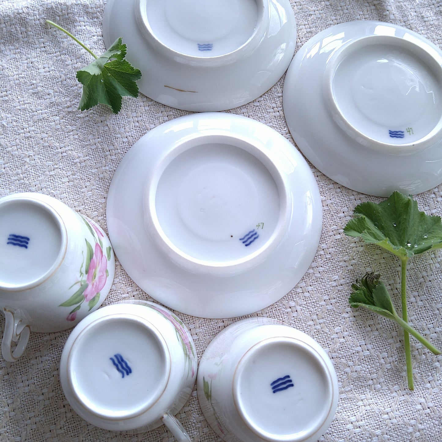 RoyalCopenhagen1800年代後半の朝顔のデミタスカップソーサー/Demitasse