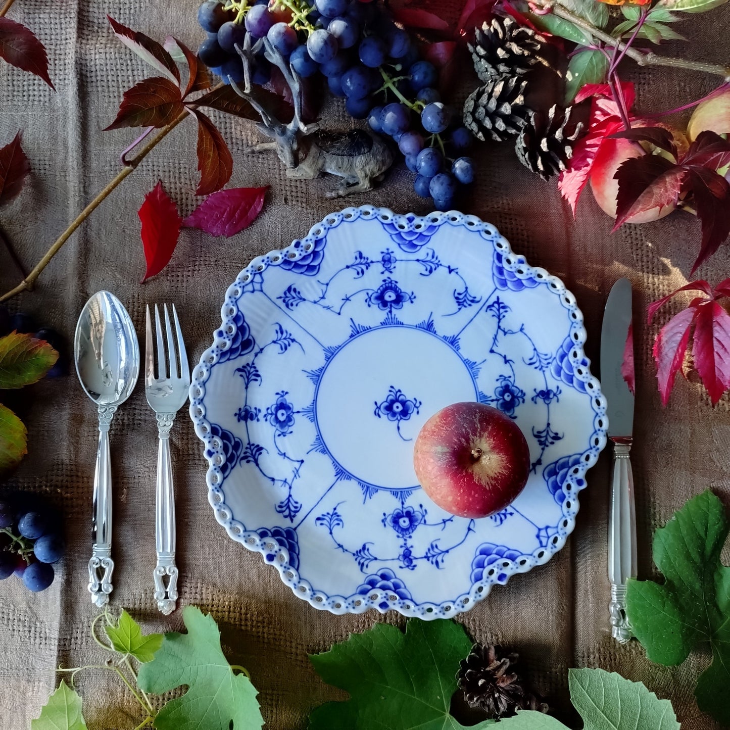 1975-1979年RoyalCopenhagenFullLaceフルレース直径約25㎝Dのお皿/Plate25cm