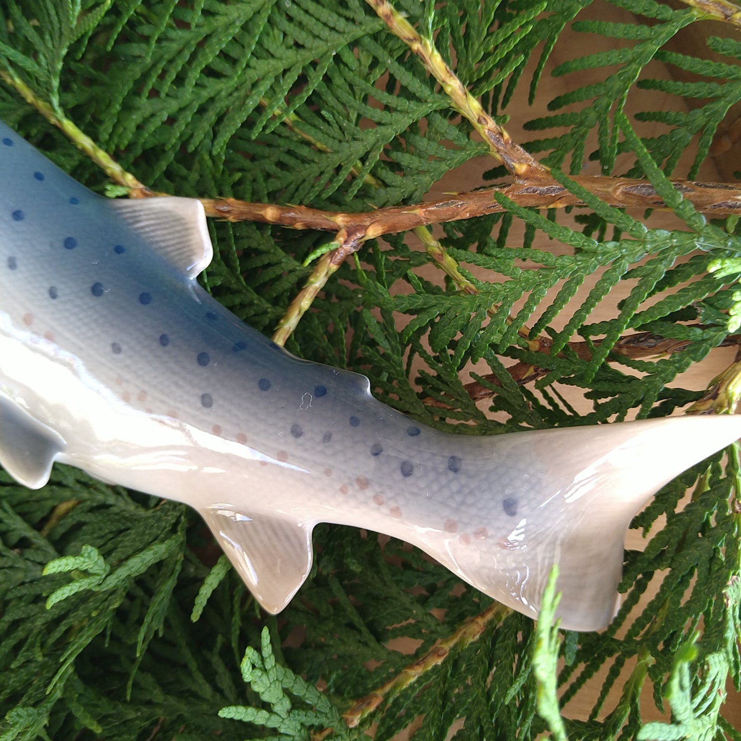 Royal Copenhagen Rainbow Trout Figurine, approx. 20.5cm L, approx. 7cm H