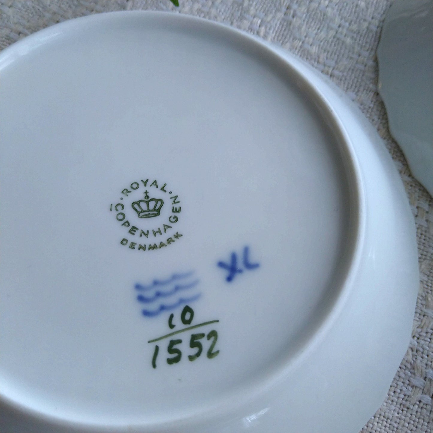 1960年代のRoyalCopenhagenブルーフラワーカーブのブイヨンカップソーサー/Blue Flower Curve Bouillon Cup and saucer