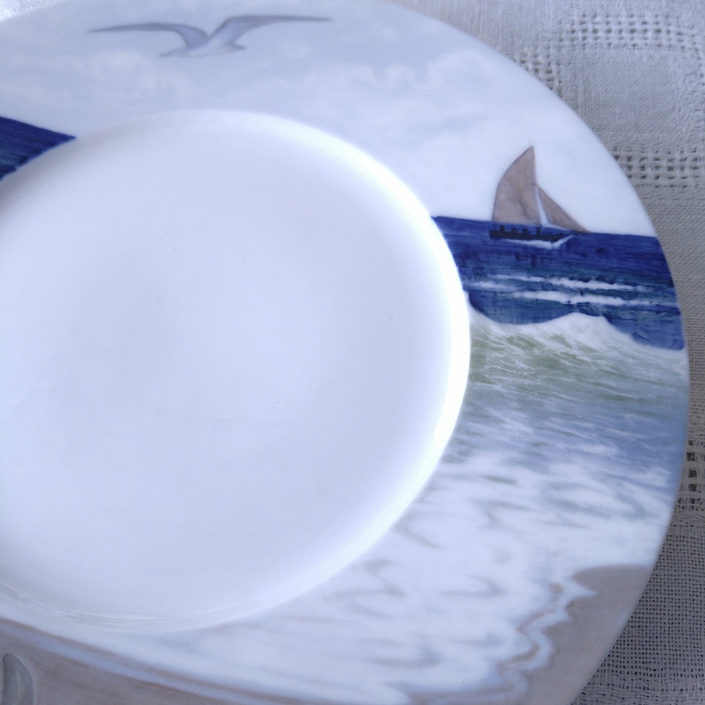 1889～1922年RoyalCopenhagenロイヤルコペンハーゲンアールヌーボーのランチ/デザートプレート直径約22.2㎝D