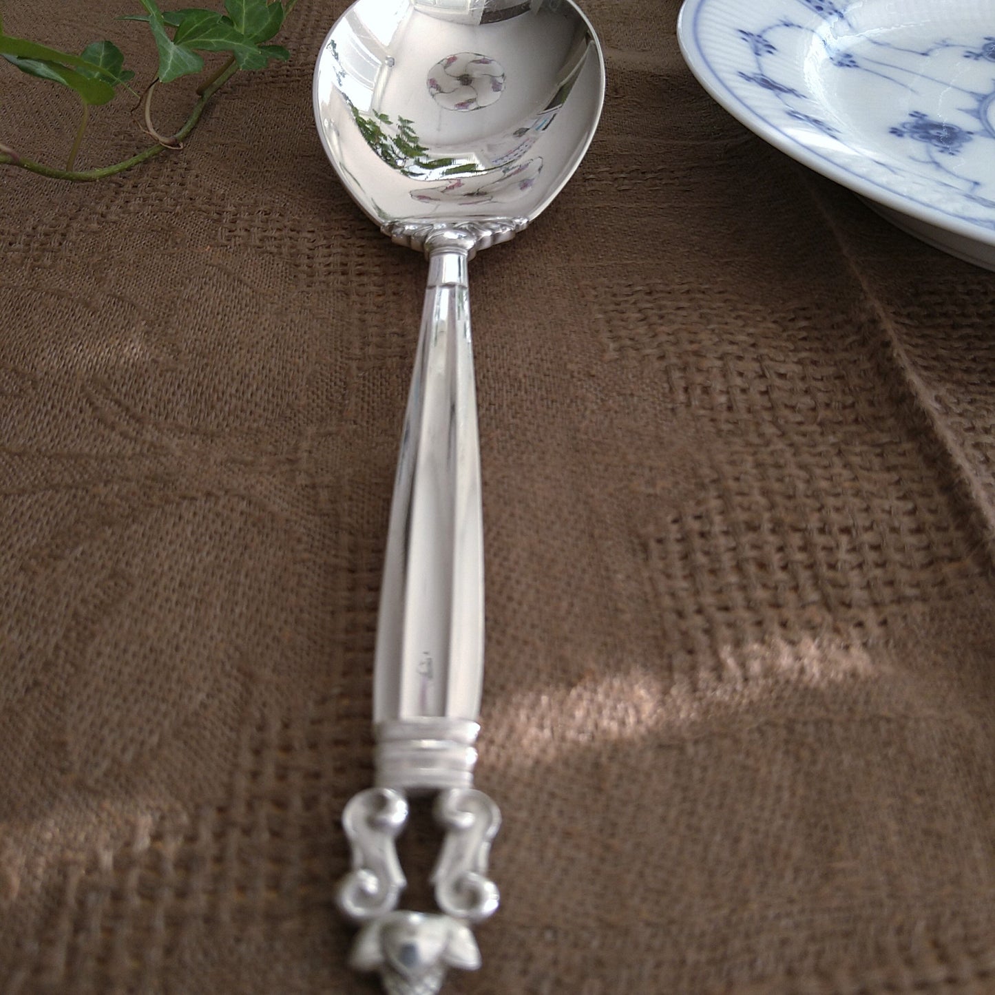 GeorgJensenエコーン特大スプーン長さ22.8㎝L/Acorn Large service spoon