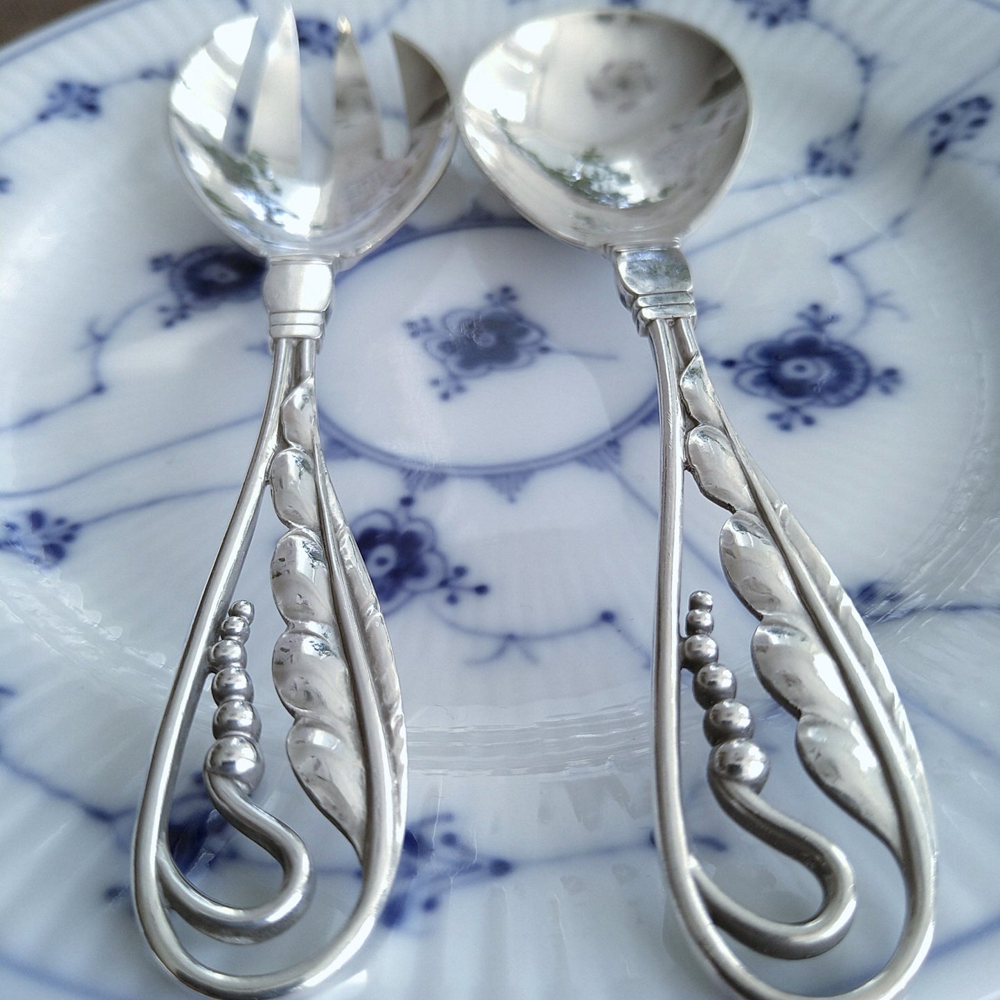 GeorgJensenオーナメンタルNo42スプーンフォークセット/Ornamental No42 Spoon and Fork set