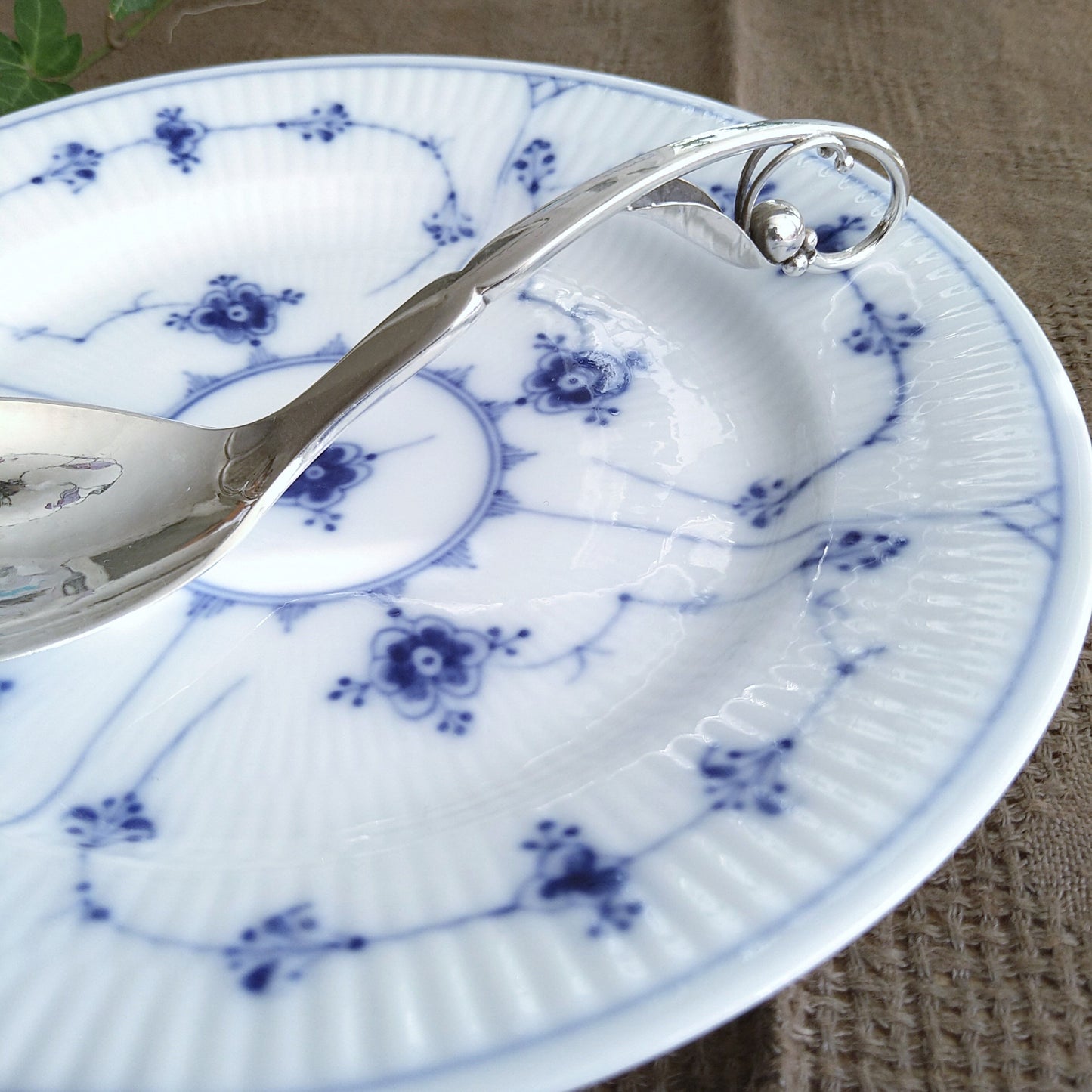 GeorgJensenオーナメンタルNo141のコンポートスプーン(大)16㎝L/OrnamentalNo 141 Comport spoon