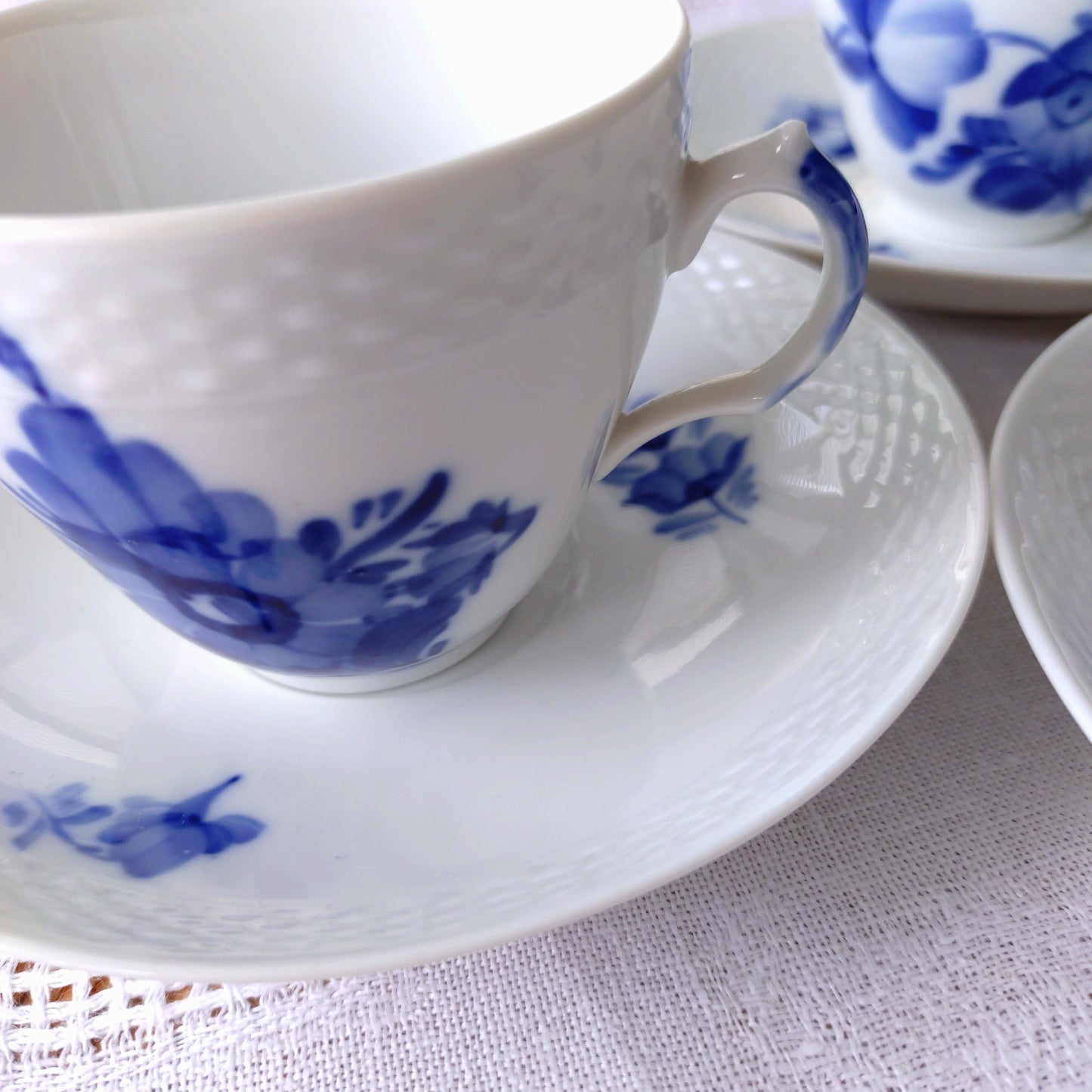 RoyalCopengagenブルーフラワープレインのコーヒーカップソーサーカップの高さ約6.5㎝H容量約220ml