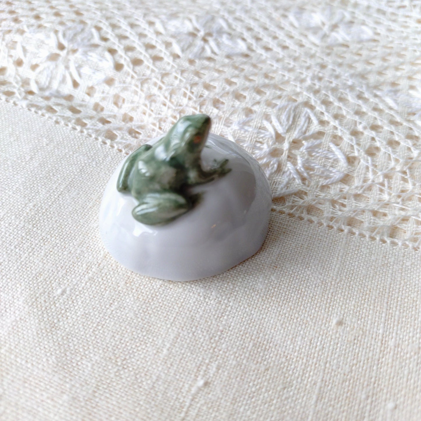 Royal Copenhagen Figure, Frog on a Stone