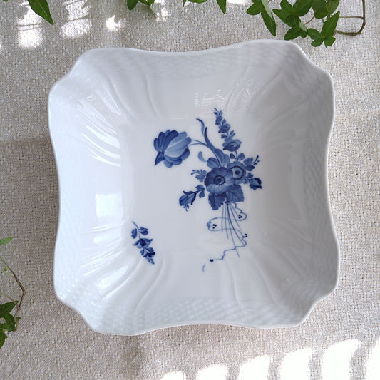 1975～1979年RoyalCopenhagenブルーフラワーカーブ角のサラダ皿21×21㎝/SquareSalladBowl