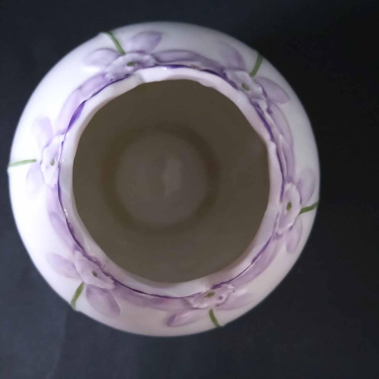 1900年代初頭スウェーデンRörstrandユーゲントシュティール/雪割草の花瓶高さ約14㎝H