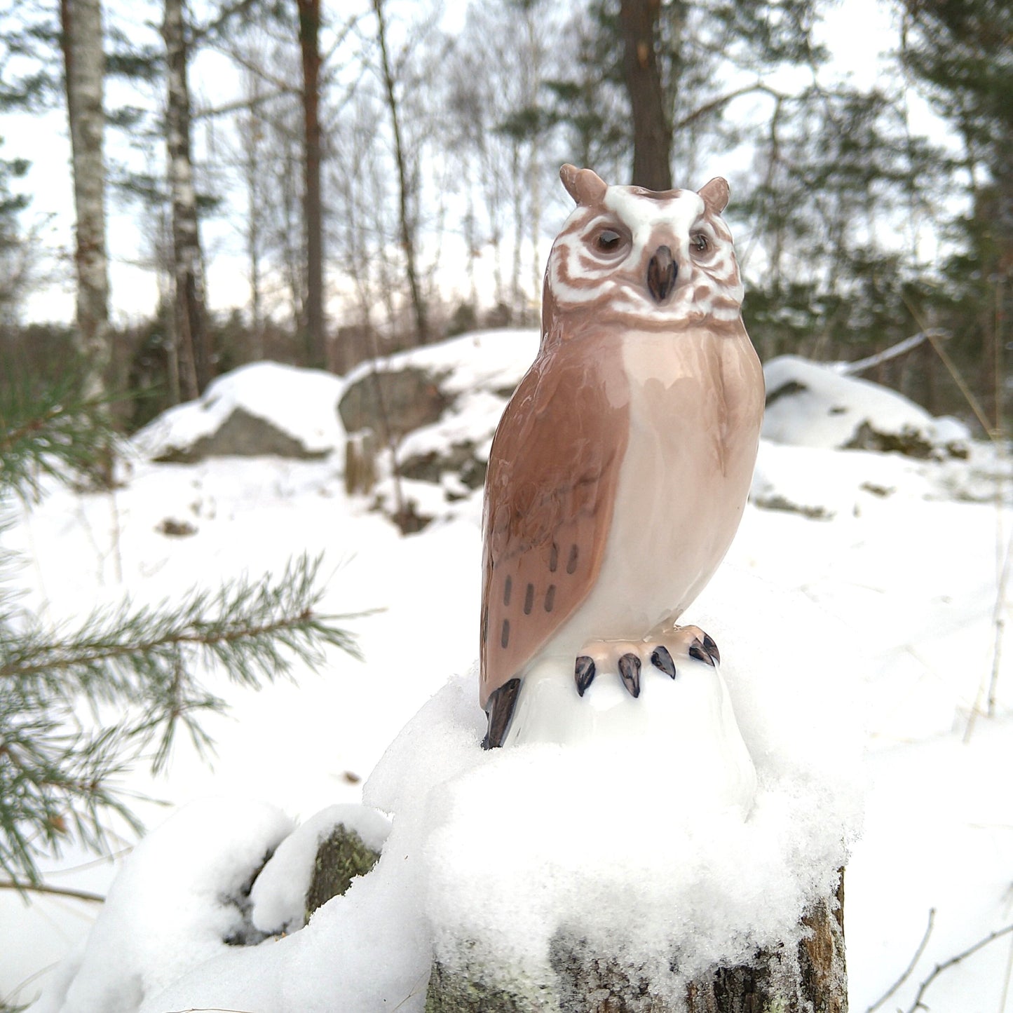 1970～1983年のBing＆Grondahlのフクロウは高さ約11㎝H/BG Figurin Owl