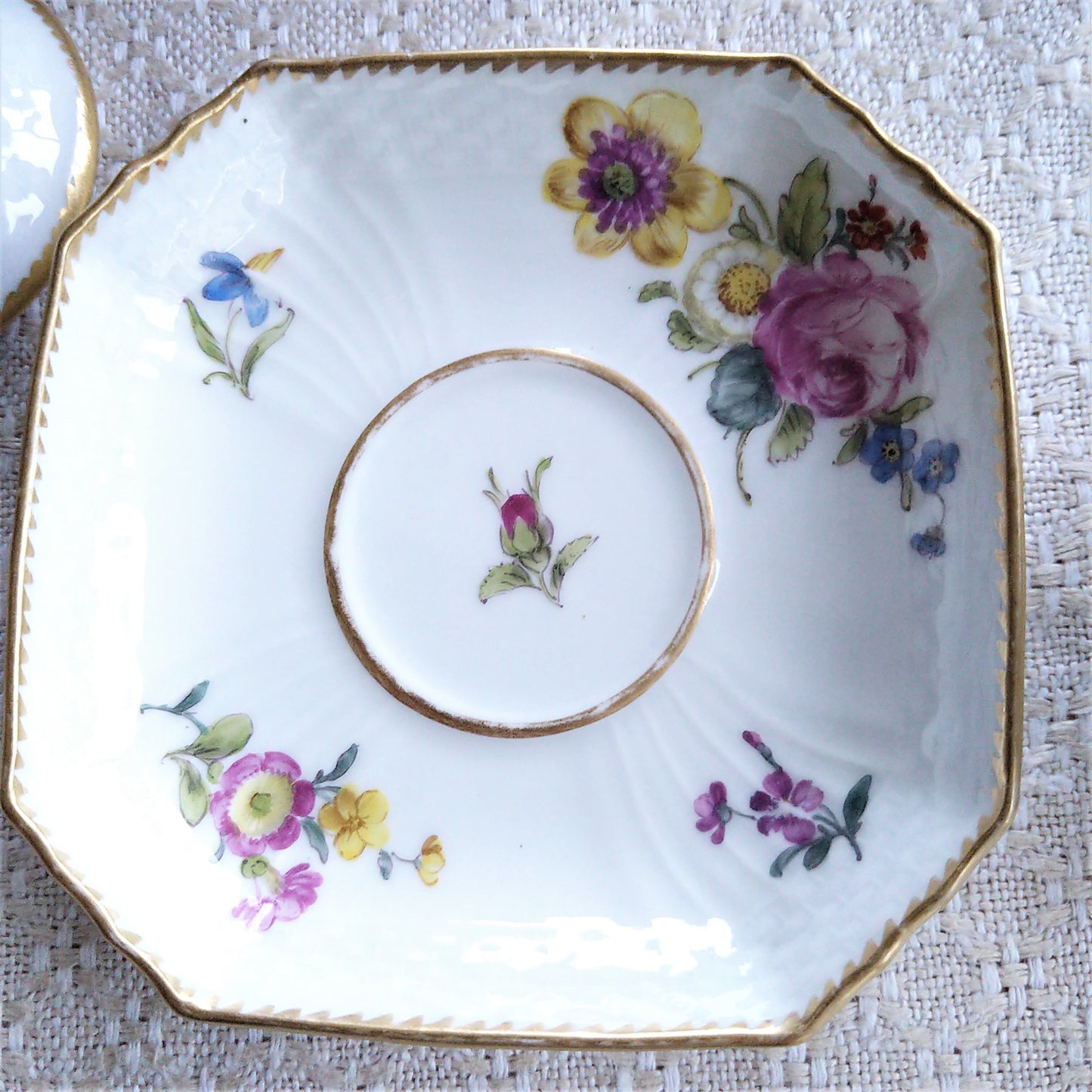 1870～1922年RoyalCopenhagenサクソンフラワーのカスタードカップソーサー/SaxonFlowerCremecupSaucer