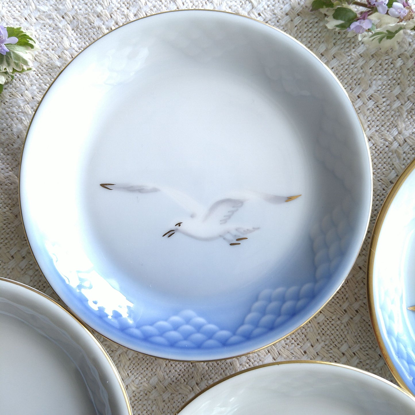 1970～1983年のBingGrondahlビングオーグレンダール・シーガルのバタープレート直径約10㎝Φ/B＆G・Seagull・ButterPad