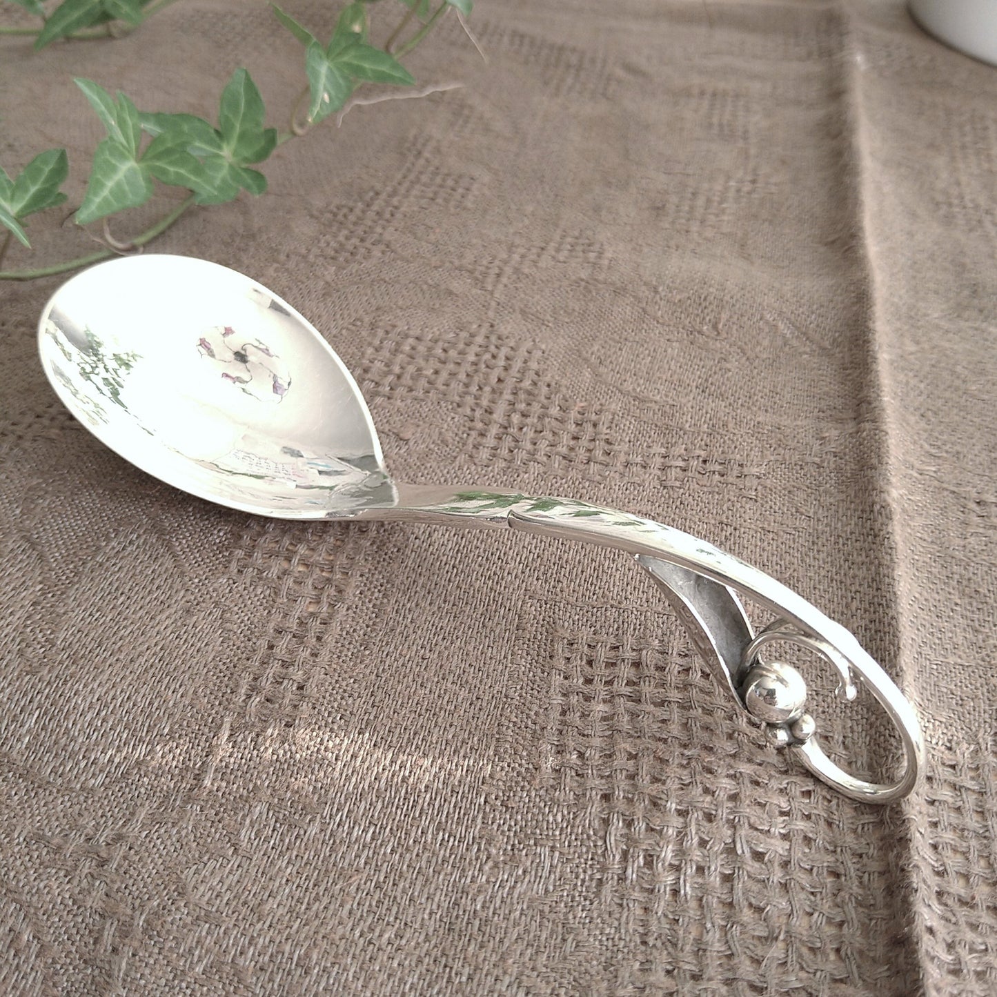 GeorgJensenオーナメンタルNo141のコンポートスプーン(大)16㎝L/OrnamentalNo 141 Comport spoon