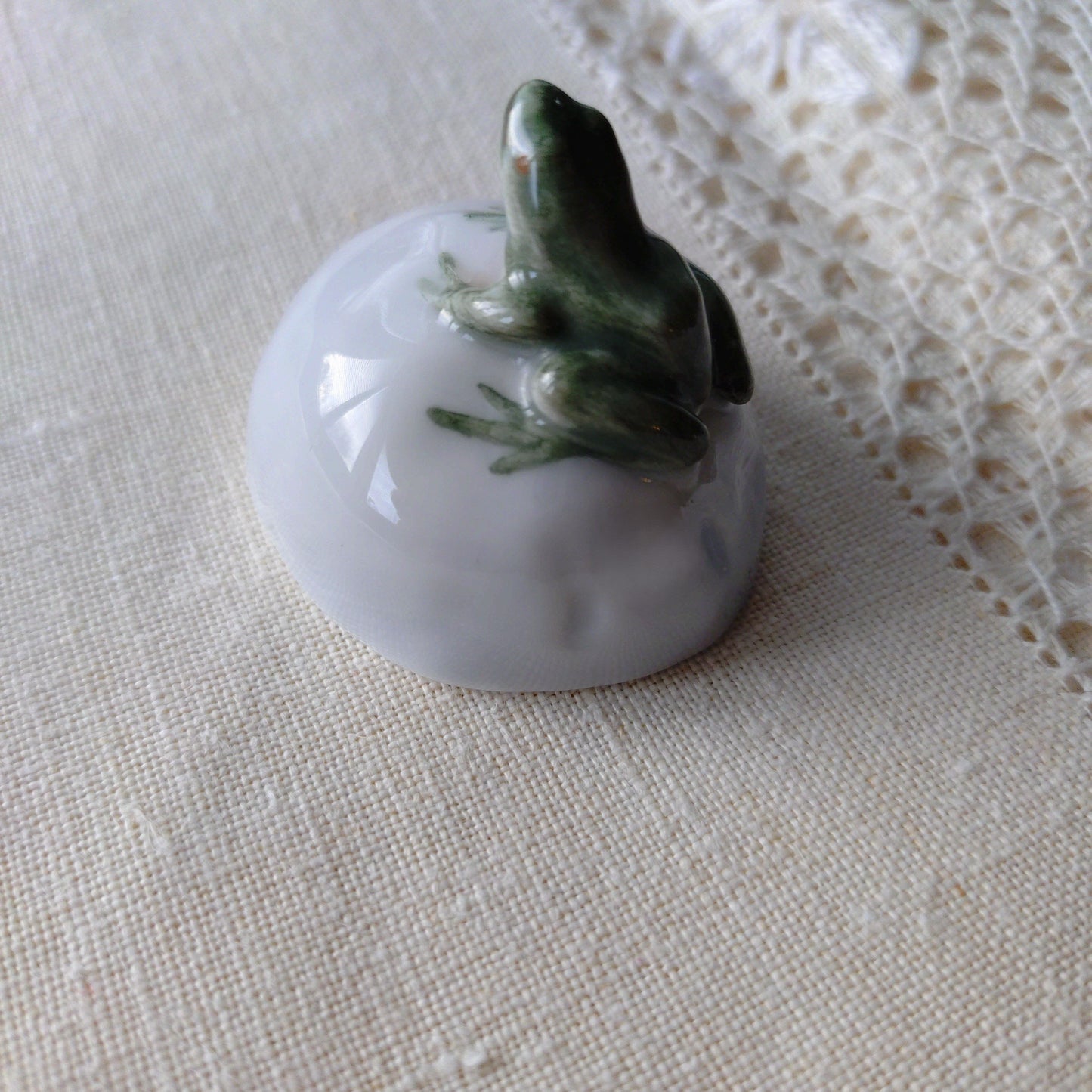 Royal Copenhagen Figure, Frog on a Stone