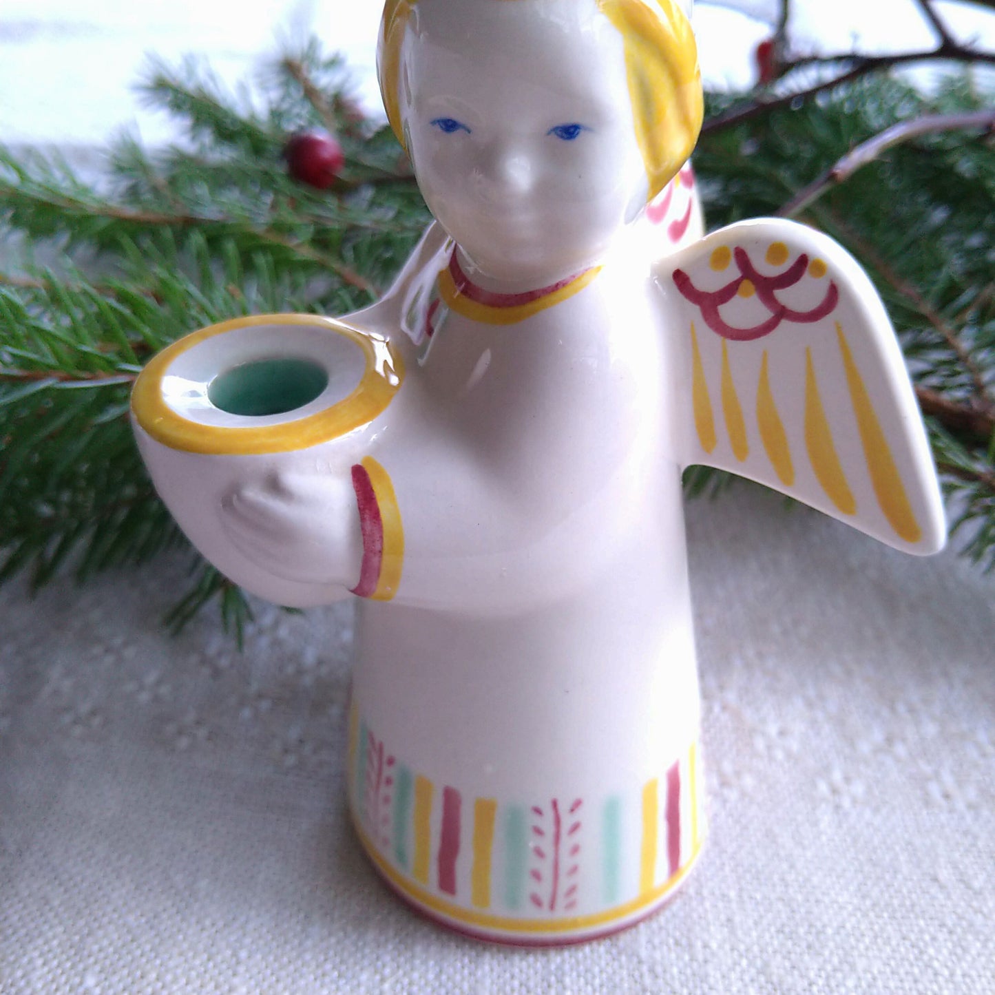 Aluminiaアルミニアの天使キャンドルホルダー高さ約13㎝H/CandleStand